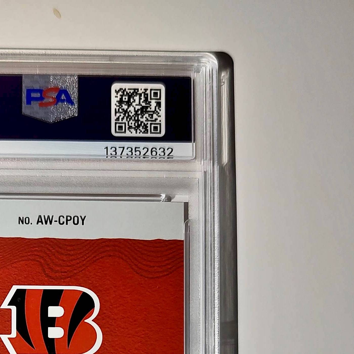 Joe Burrow 2024 Panini NFL AP Comeback Player of the Year Bengals PSA 9 Mint