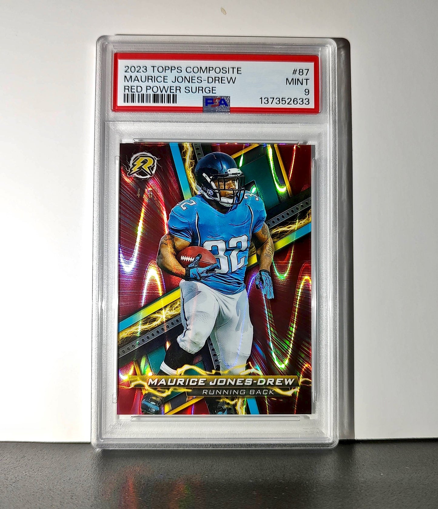 Maurice Jones-Drew 2023 Topps #87 4/5 Resurgence Red Power Surge PSA 9 Mint