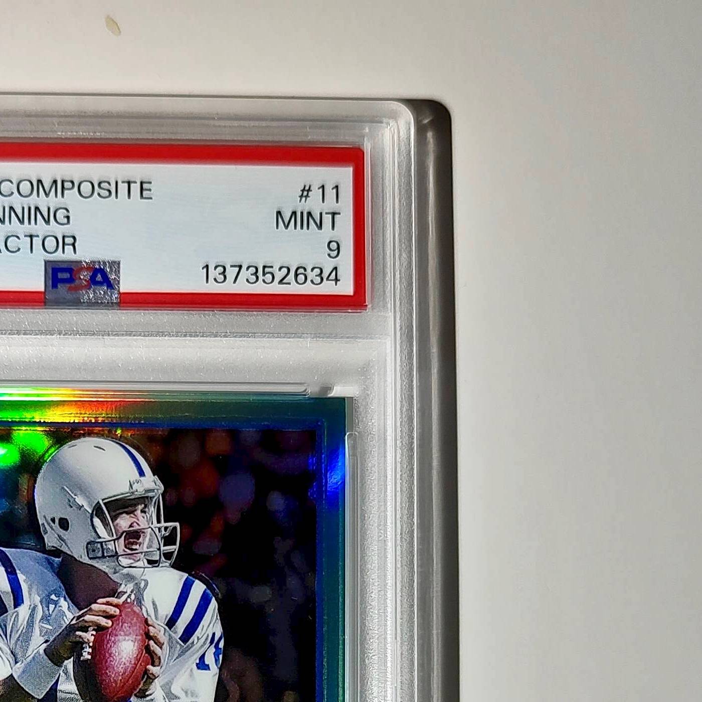 Peyton Manning 2023 Topps #11 057/199 Aqua Refractor PSA 9 Mint