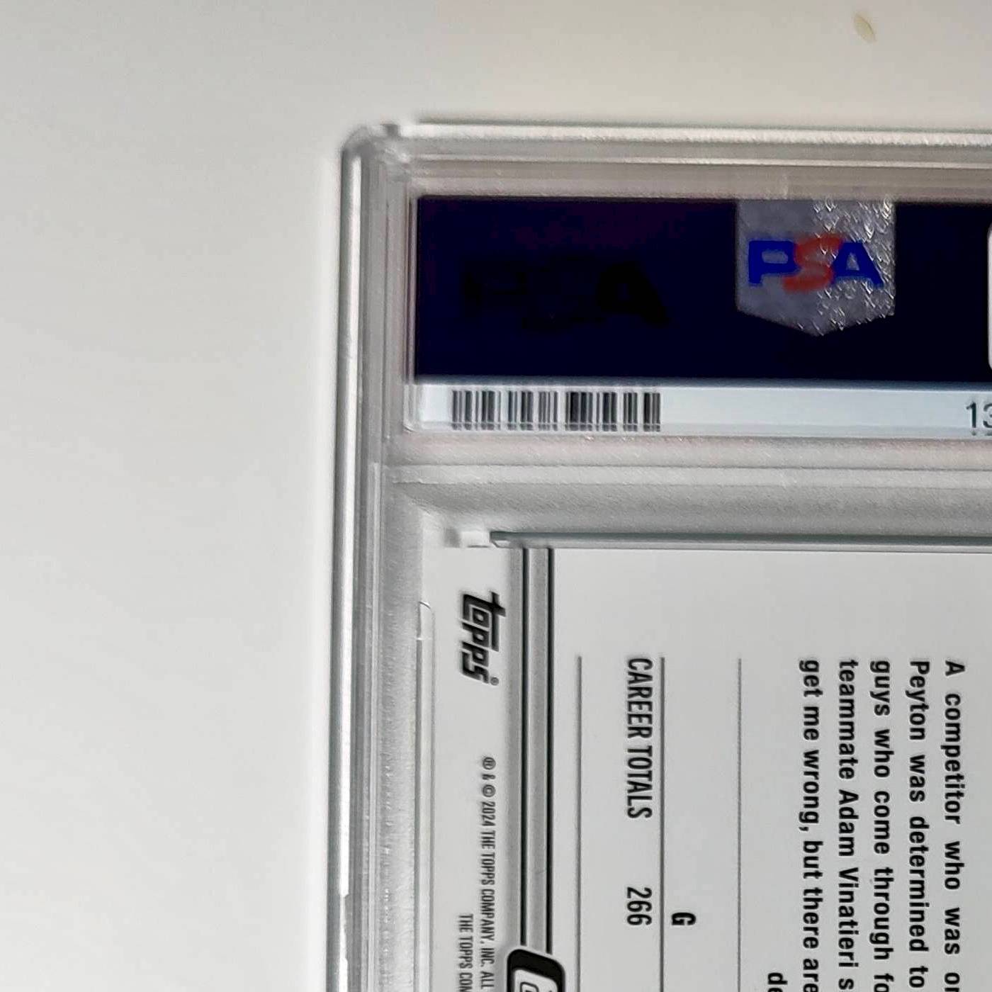 Peyton Manning 2023 Topps #11 057/199 Aqua Refractor PSA 9 Mint