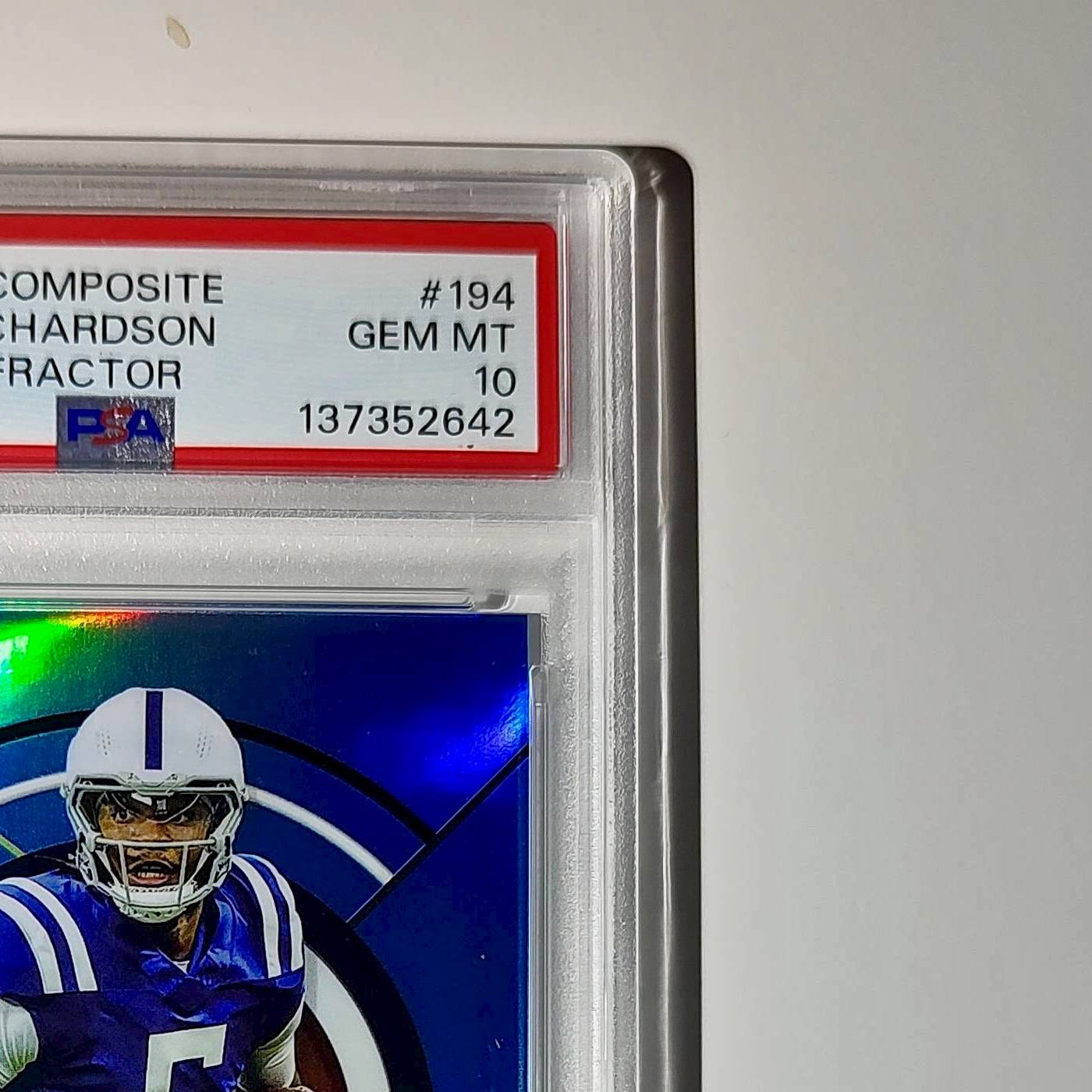 Anthony Richardson 2023 Topps 204/325 Fineest #194 Sky Blue Refractors PSA 10