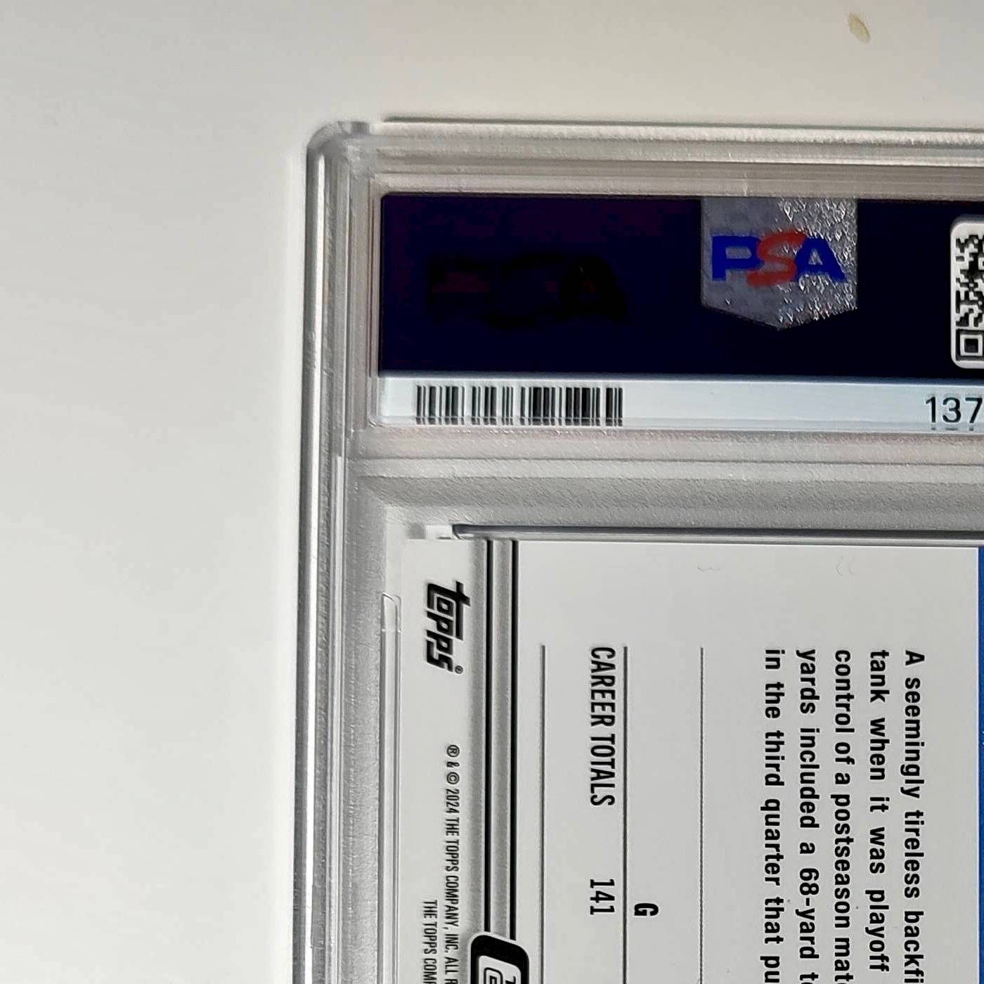Eddie George 2023 Topps Chrome 012/250 #34 Purple Speckle Refractors PSA 9 Mint