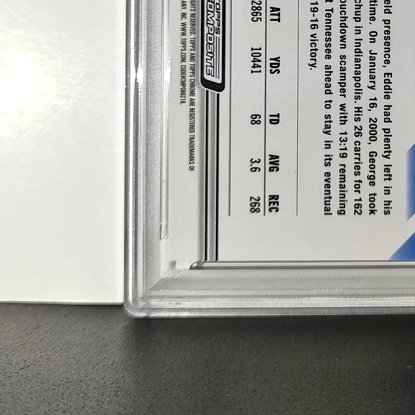Eddie George 2023 Topps Chrome 012/250 #34 Purple Speckle Refractors PSA 9 Mint