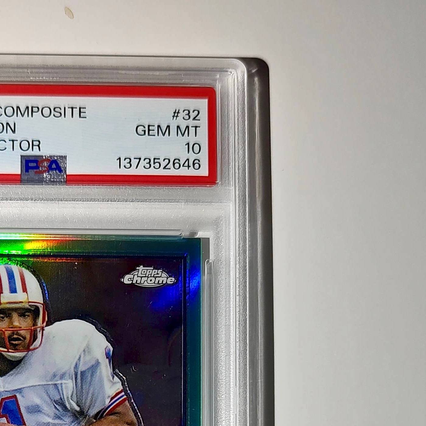 Warren Moon 2023 Topps Chrome #32 045/199 Aqua Refractor PSA 10 Gem Mint