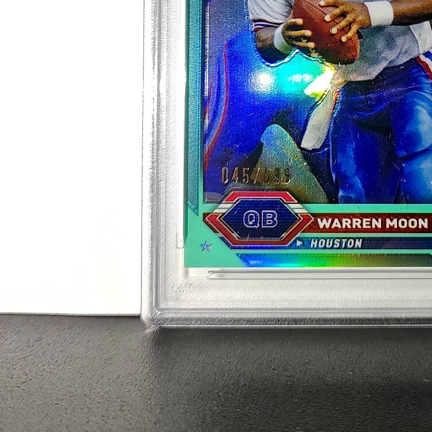 Warren Moon 2023 Topps Chrome #32 045/199 Aqua Refractor PSA 10 Gem Mint