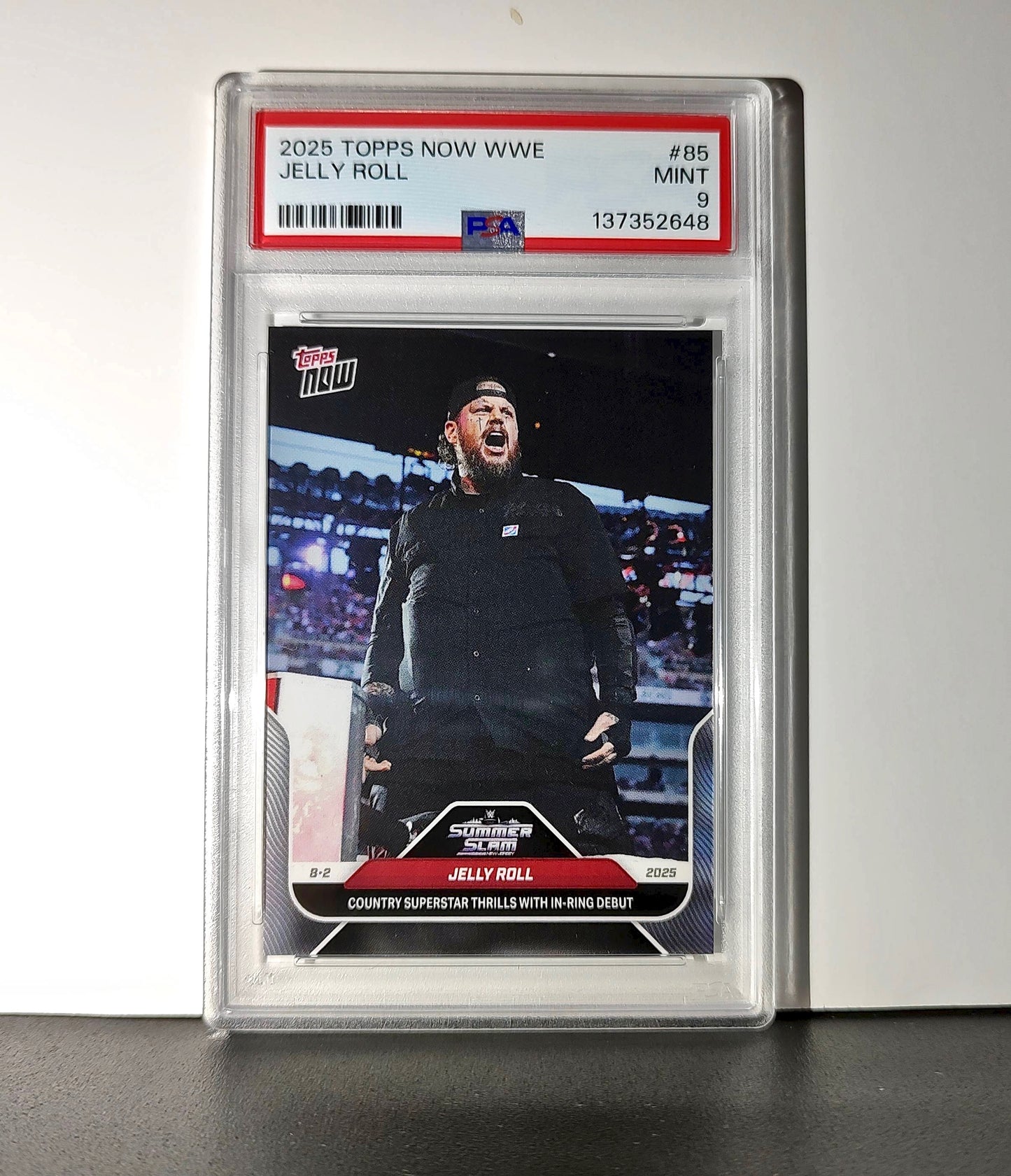 Jelly Roll 2025 Topps Now WWE #85 PSA 9 Mint