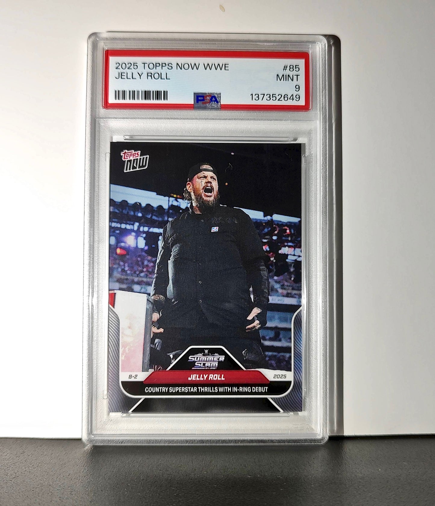 Jelly Roll 2025 Topps Now WWE #85 PSA 9 Mint