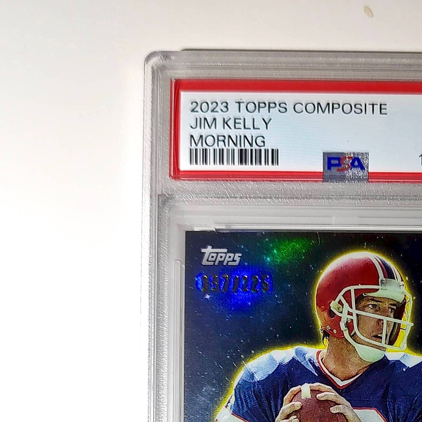 Jim Kelly 2023 Topps Midnight Morning Parallel 057/125 #305 PSA 9 Mint
