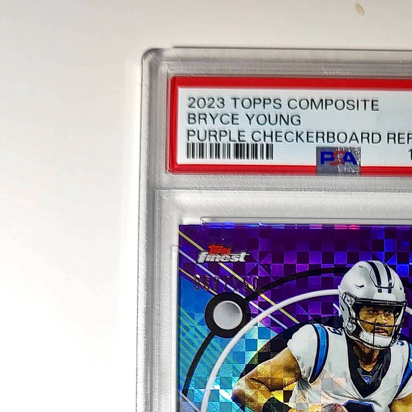 Bryce Young 2023 Topps Finest 069/150 Purple Checkerboard Refractor #158 PSA 10