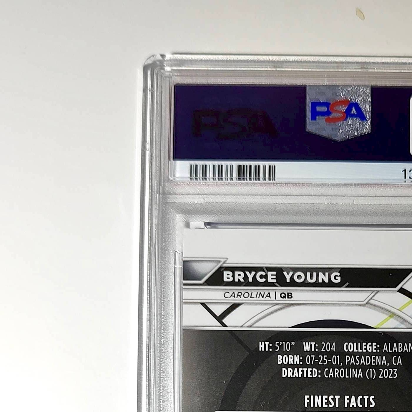 Bryce Young 2023 Topps Finest 069/150 Purple Checkerboard Refractor #158 PSA 10