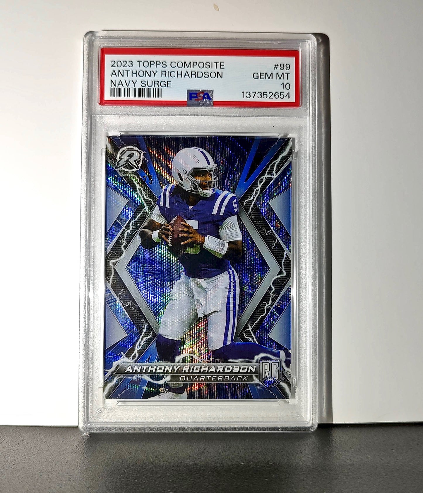 Anthony Richardson 2023 Topps Resurgence 021/225 Navy Surge PSA 10 Gem Mint