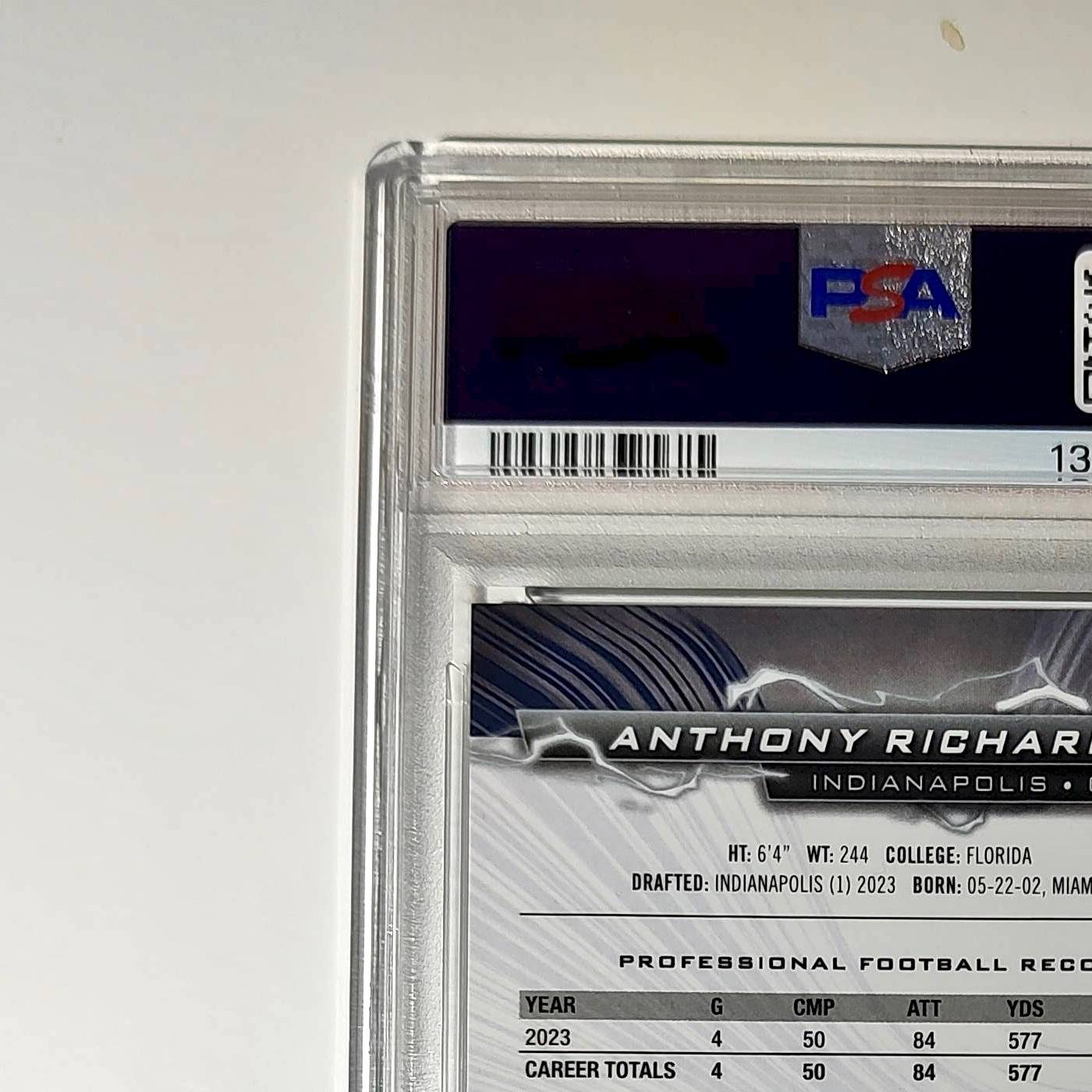 Anthony Richardson 2023 Topps Resurgence 021/225 Navy Surge PSA 10 Gem Mint