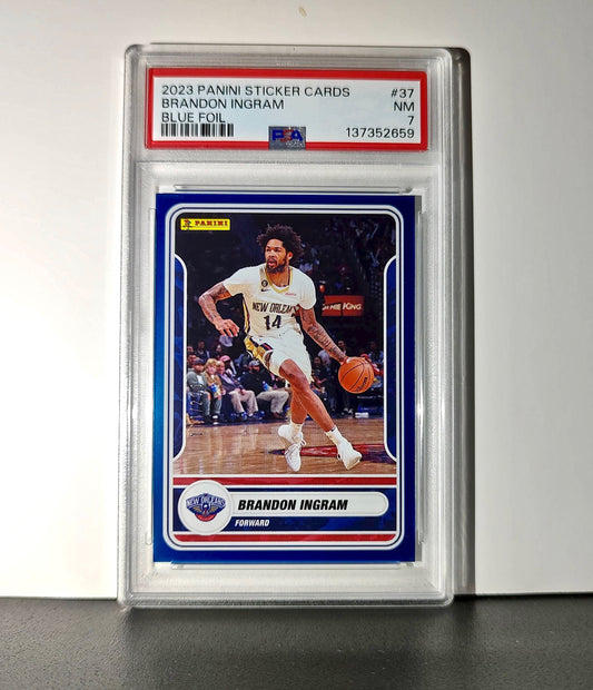 Brandon Ingram 2023-24 Panini Sticker Cards #37 111/200 Blue Foil PSA 7 NM