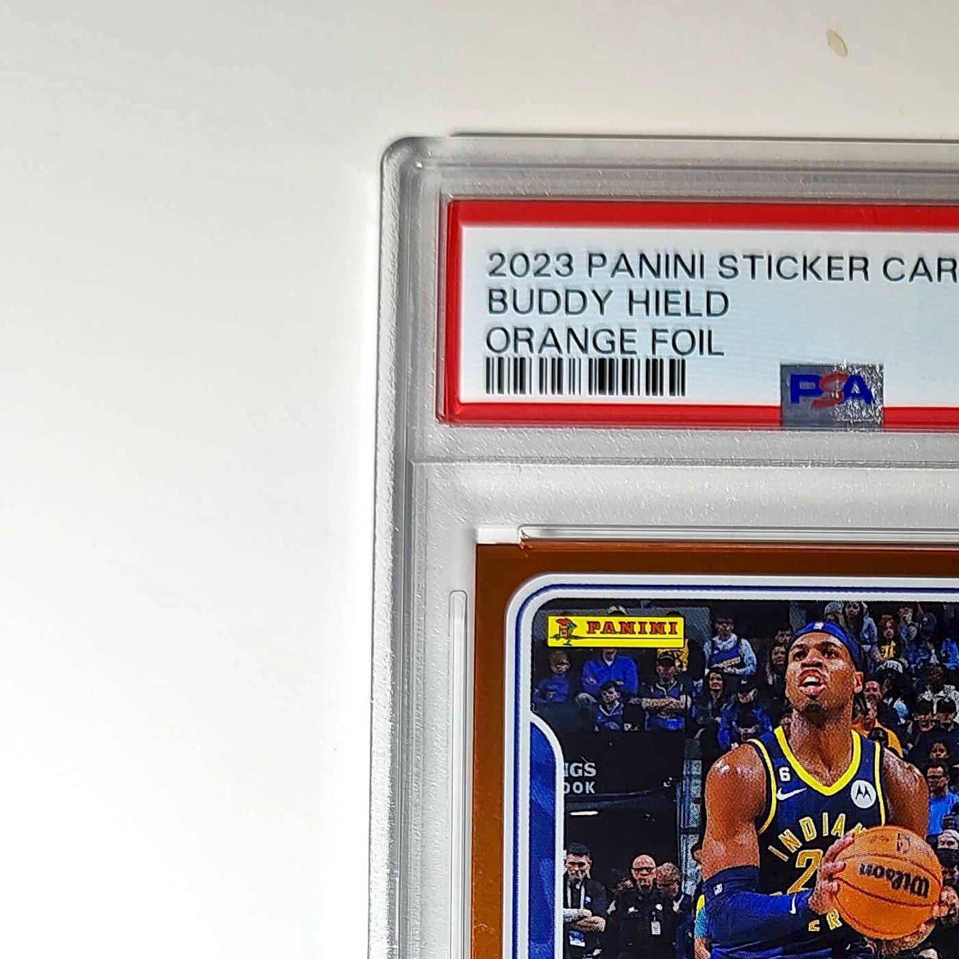 Buddy Held 2023-24 Panini Sticker Cards #67 034/050 Orange Foil PSA 8 NM-MT