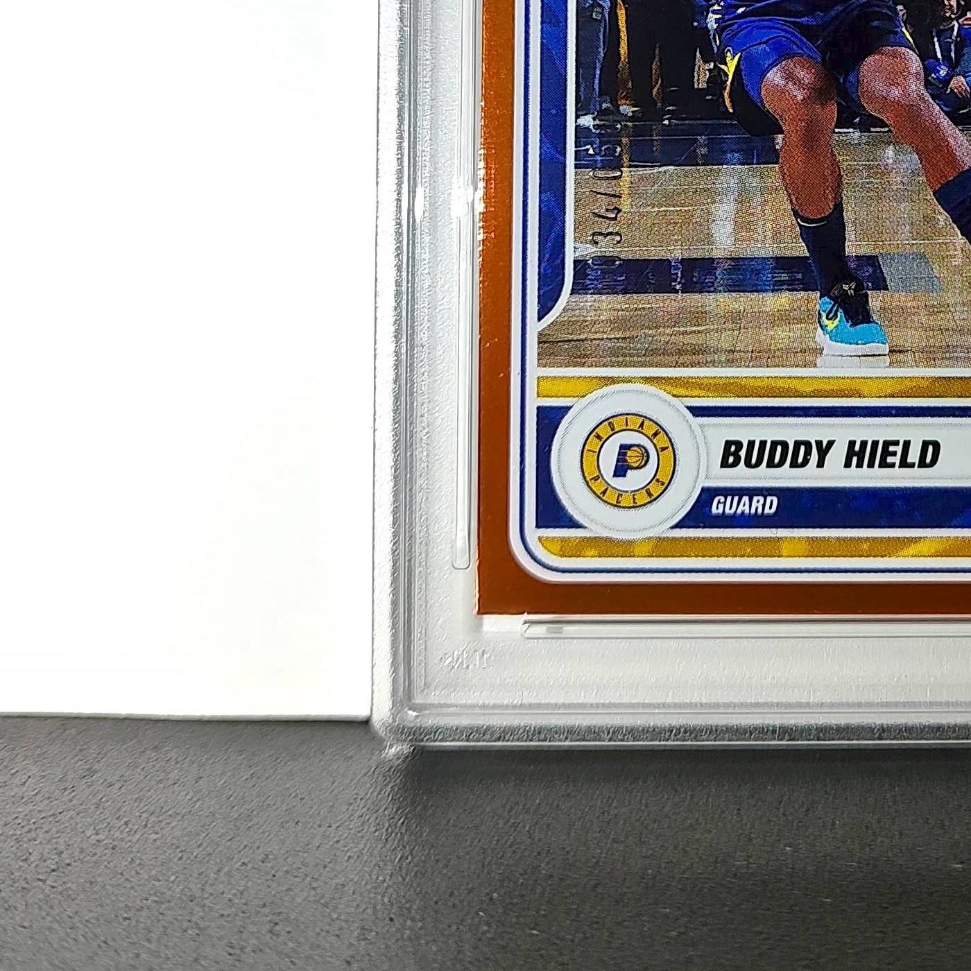 Buddy Held 2023-24 Panini Sticker Cards #67 034/050 Orange Foil PSA 8 NM-MT