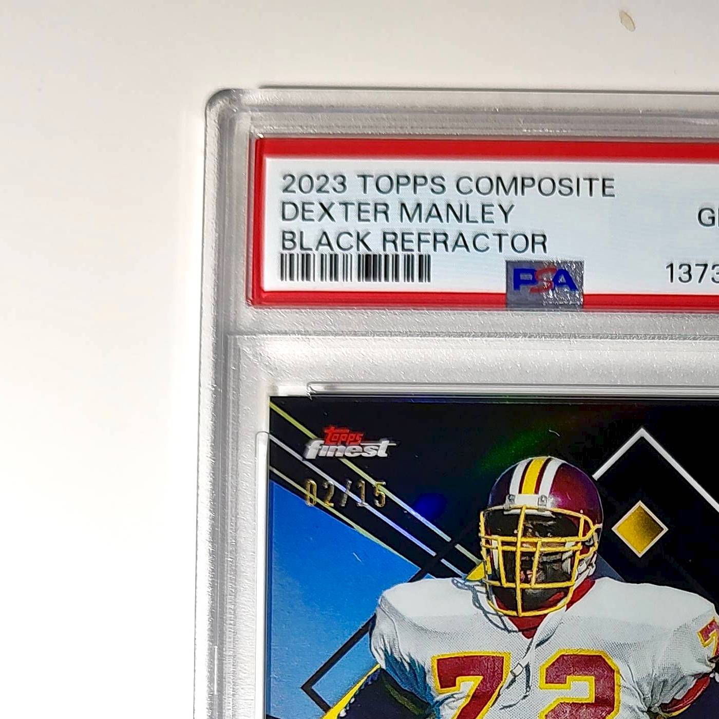 Dexter Manley 2023 Topps Finest 02/15 #250 Black Refractors PSA 10 Gem Mint