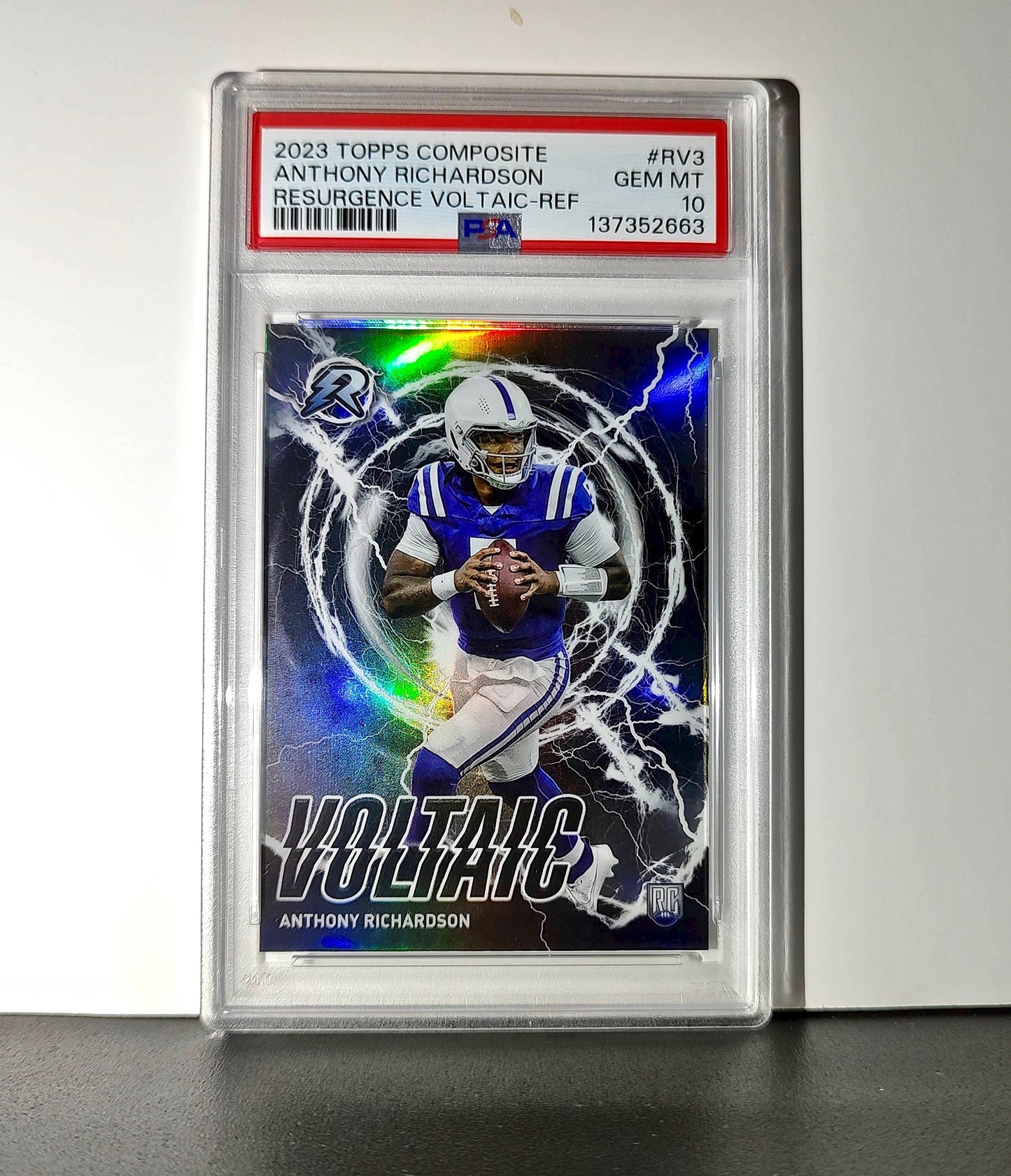 Anthony Richardson 2023 Topps Resurgence Voltaic #RV-3 Refractor PSA 10 Gem Mint
