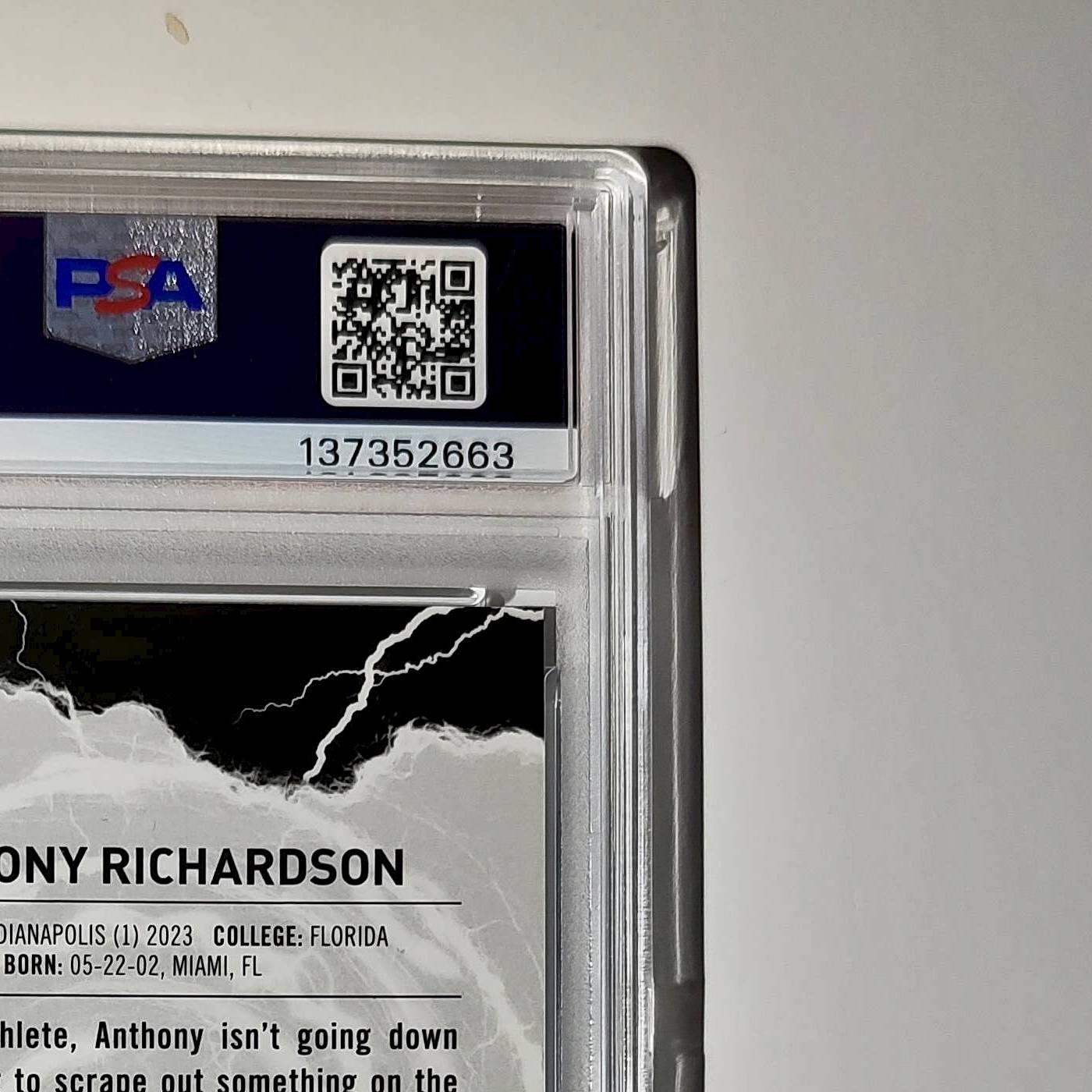 Anthony Richardson 2023 Topps Resurgence Voltaic #RV-3 Refractor PSA 10 Gem Mint