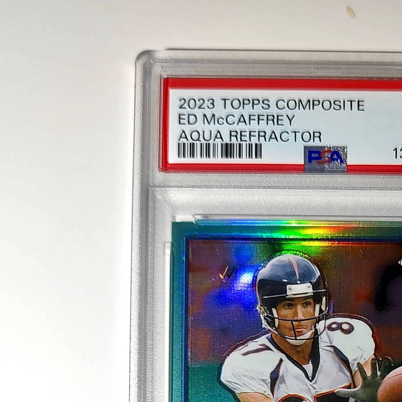 Ed McCaffrey 2023 Topps Chrome 159/199 #42 Aqua Refractors PSA 10 Gem Mint