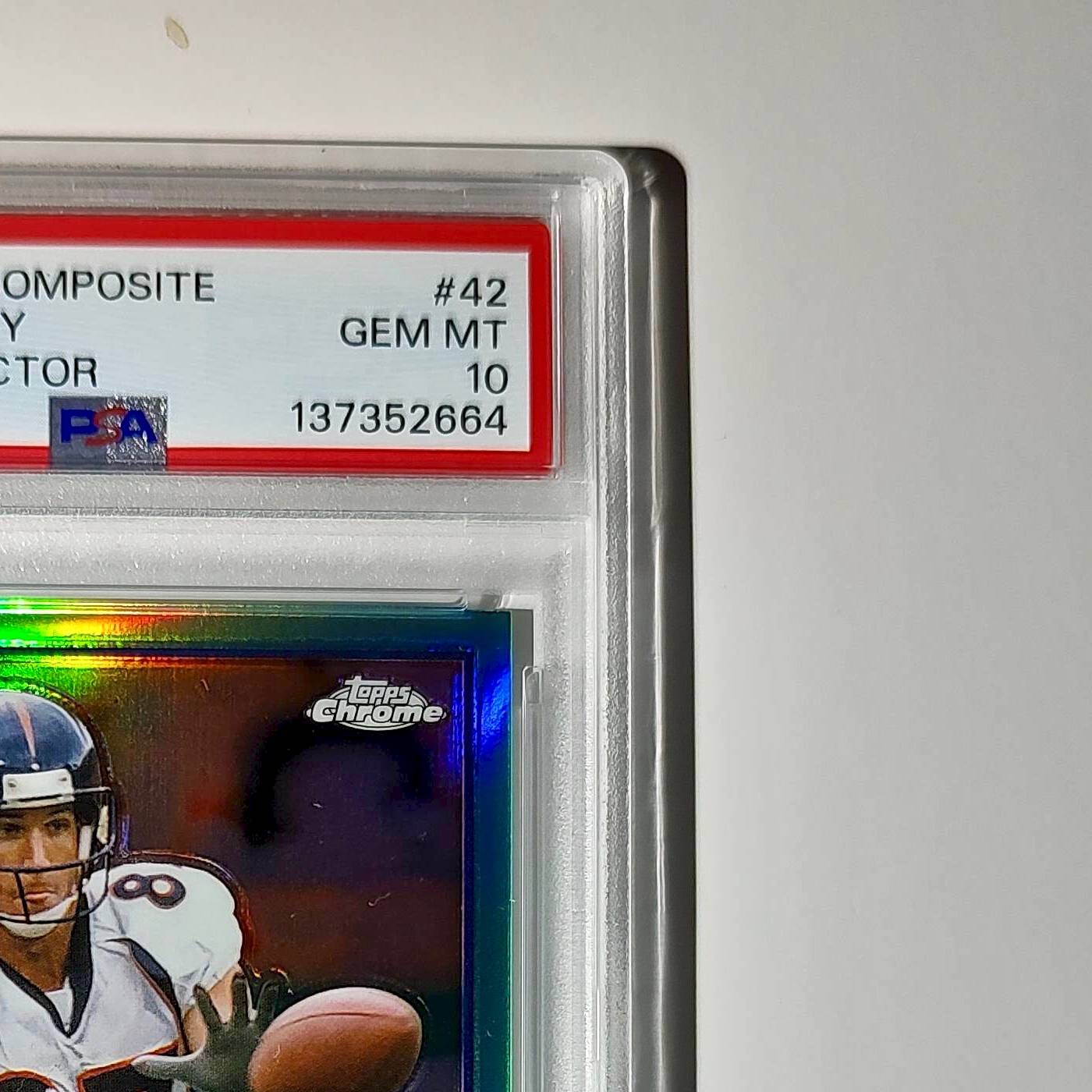 Ed McCaffrey 2023 Topps Chrome 159/199 #42 Aqua Refractors PSA 10 Gem Mint
