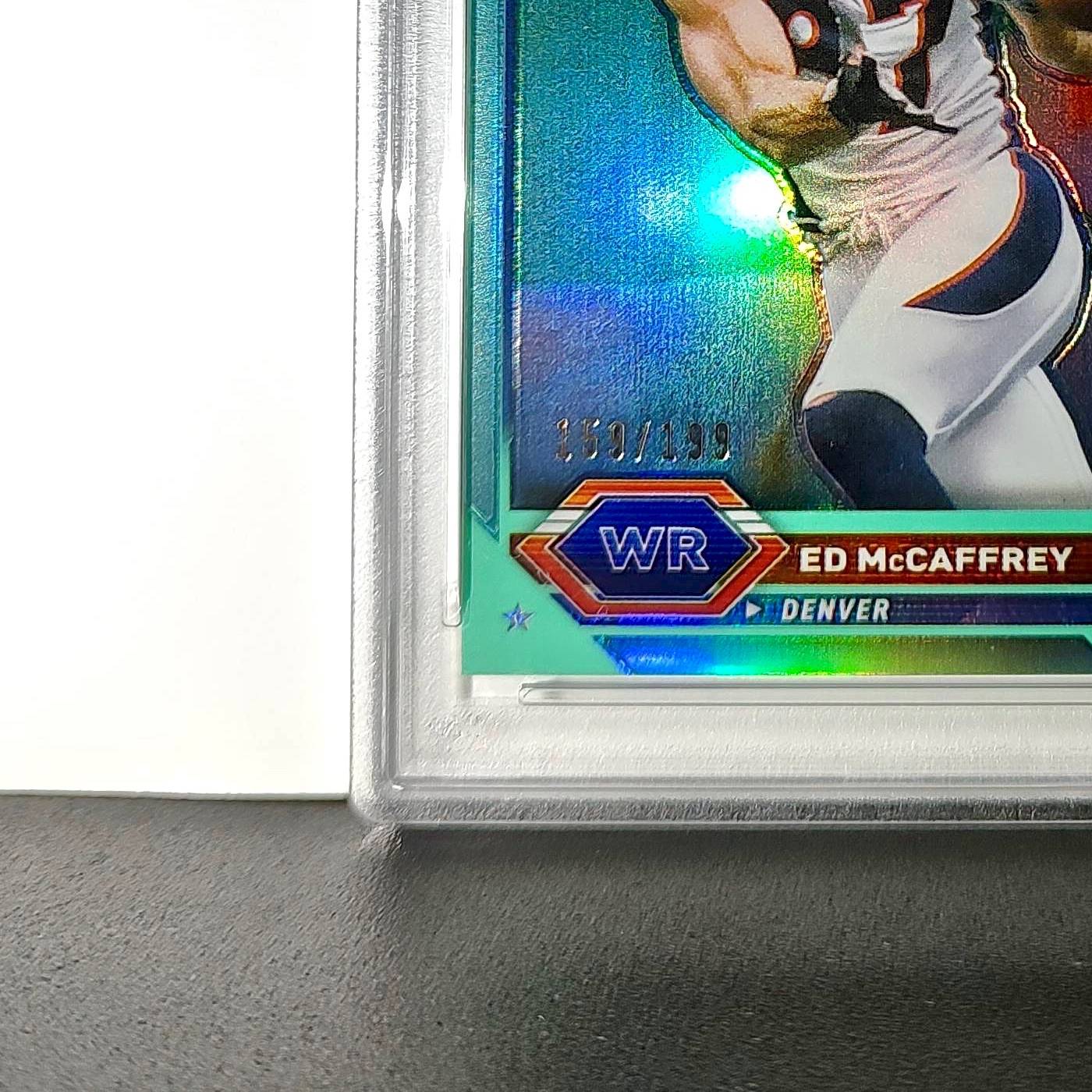 Ed McCaffrey 2023 Topps Chrome 159/199 #42 Aqua Refractors PSA 10 Gem Mint