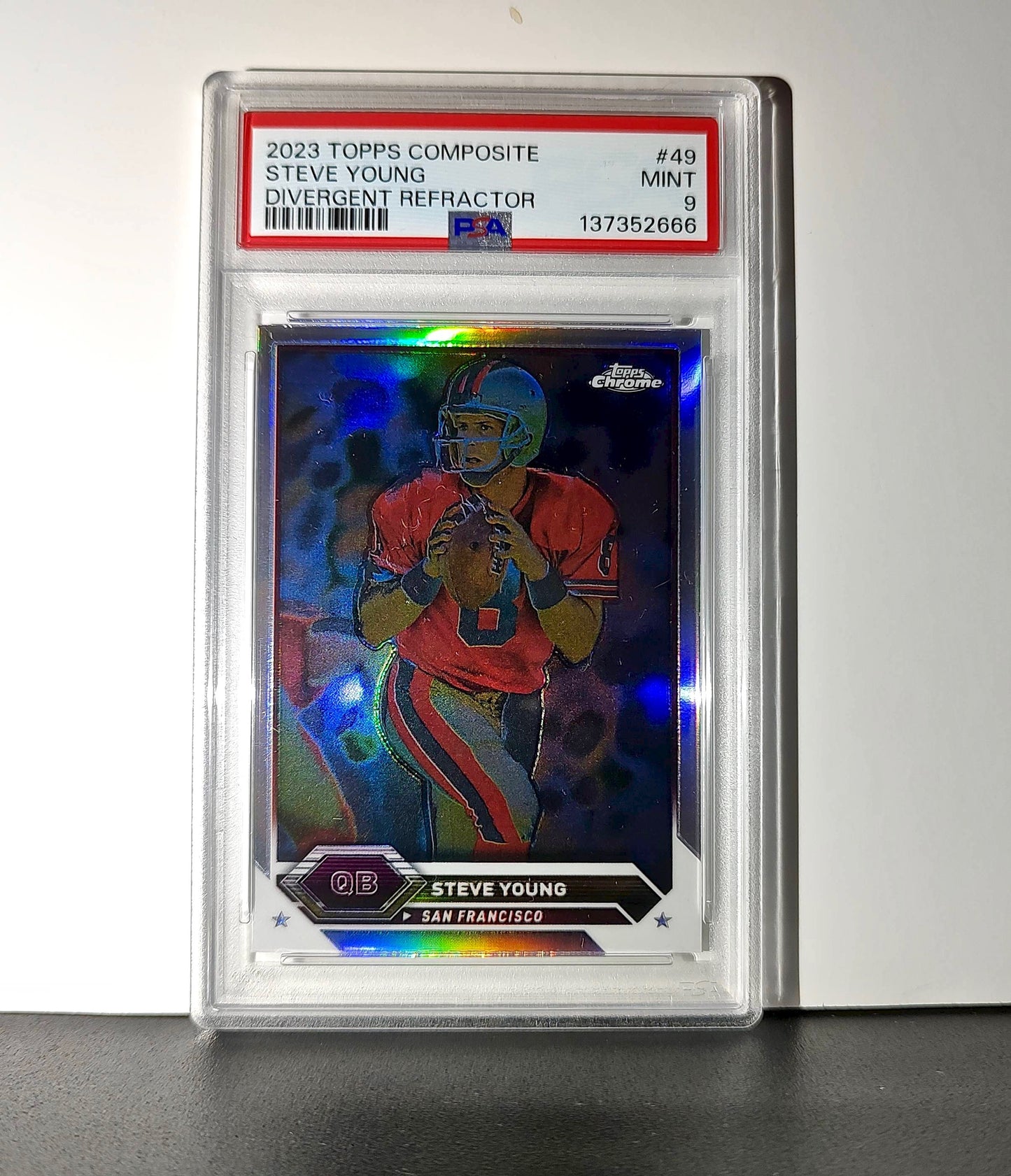 Steve Young 2023 Topps Chrome #49 Sepia Refractors PSA 9 Mint