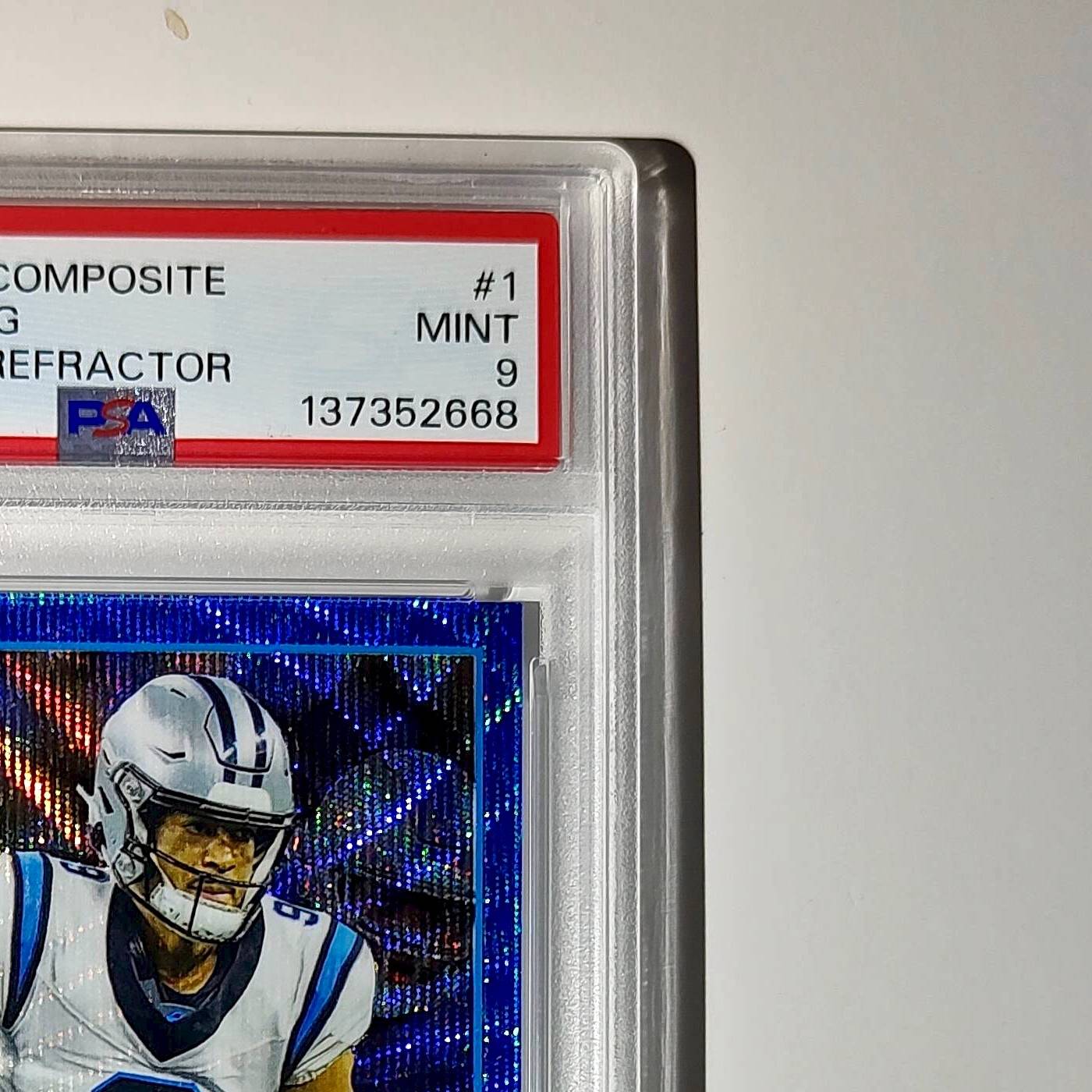 Bryce Young 2023 Topps Chrome 57/75 #1 Blue Wave Refractors PSA 9 Mint
