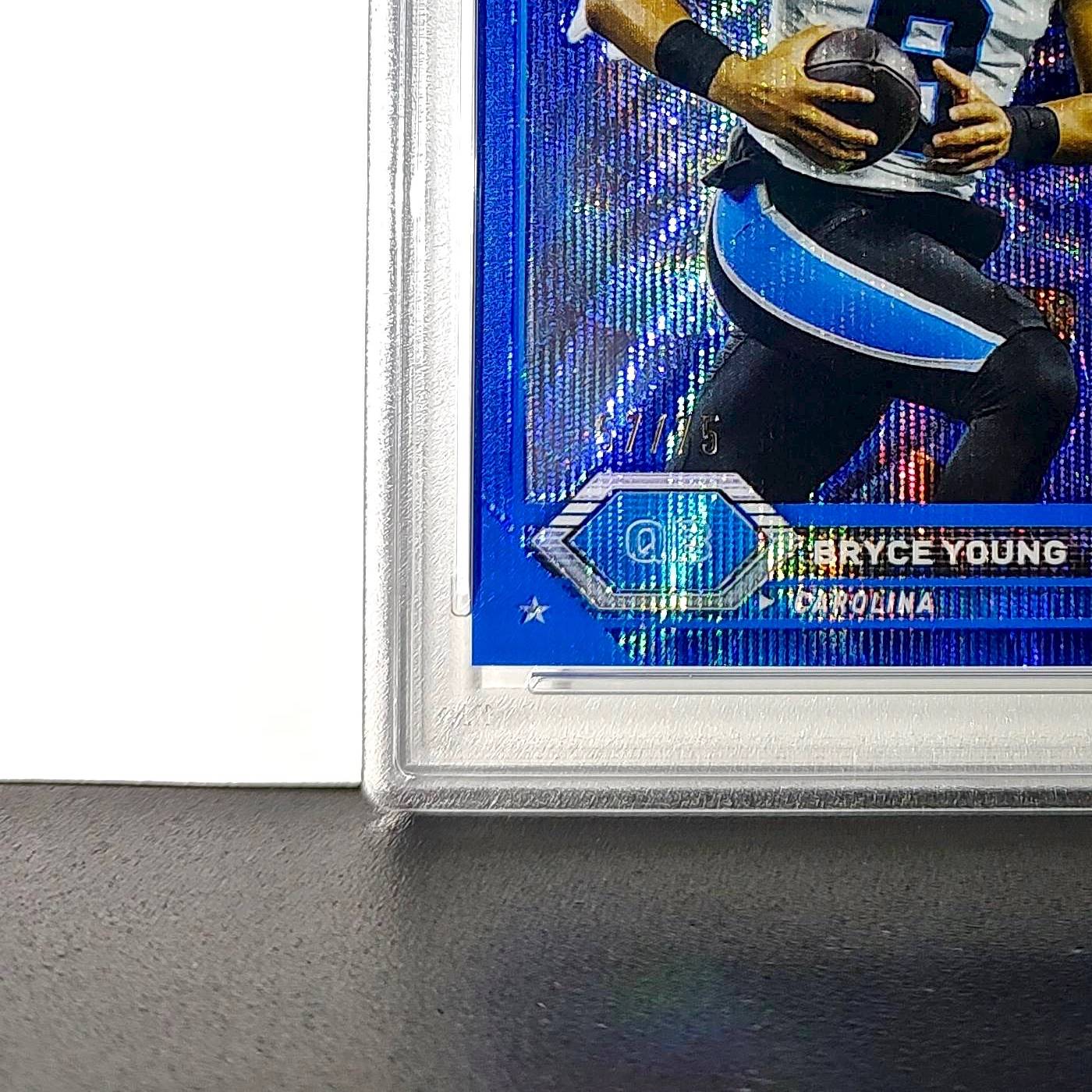 Bryce Young 2023 Topps Chrome 57/75 #1 Blue Wave Refractors PSA 9 Mint
