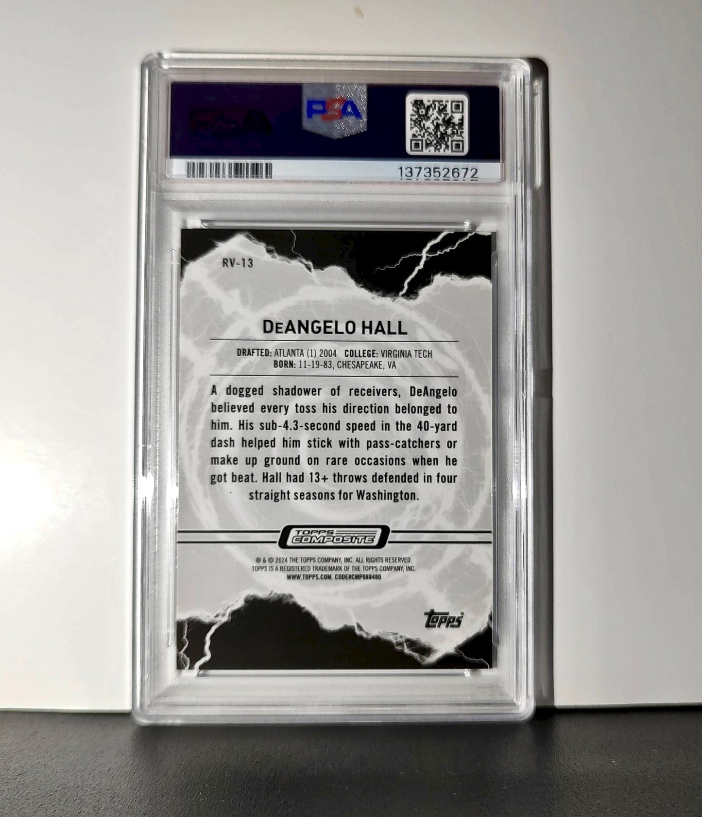 DeAngelo Hall 2023 Topps Resurgence Voltaic 29/50 Gold Power Surge PSA 10 Gem