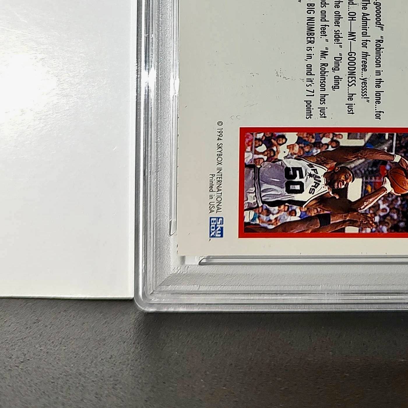 David Robinson 1994 NBA Hoops Big Numbers #BN1 Rainbow PSA 9 Mint
