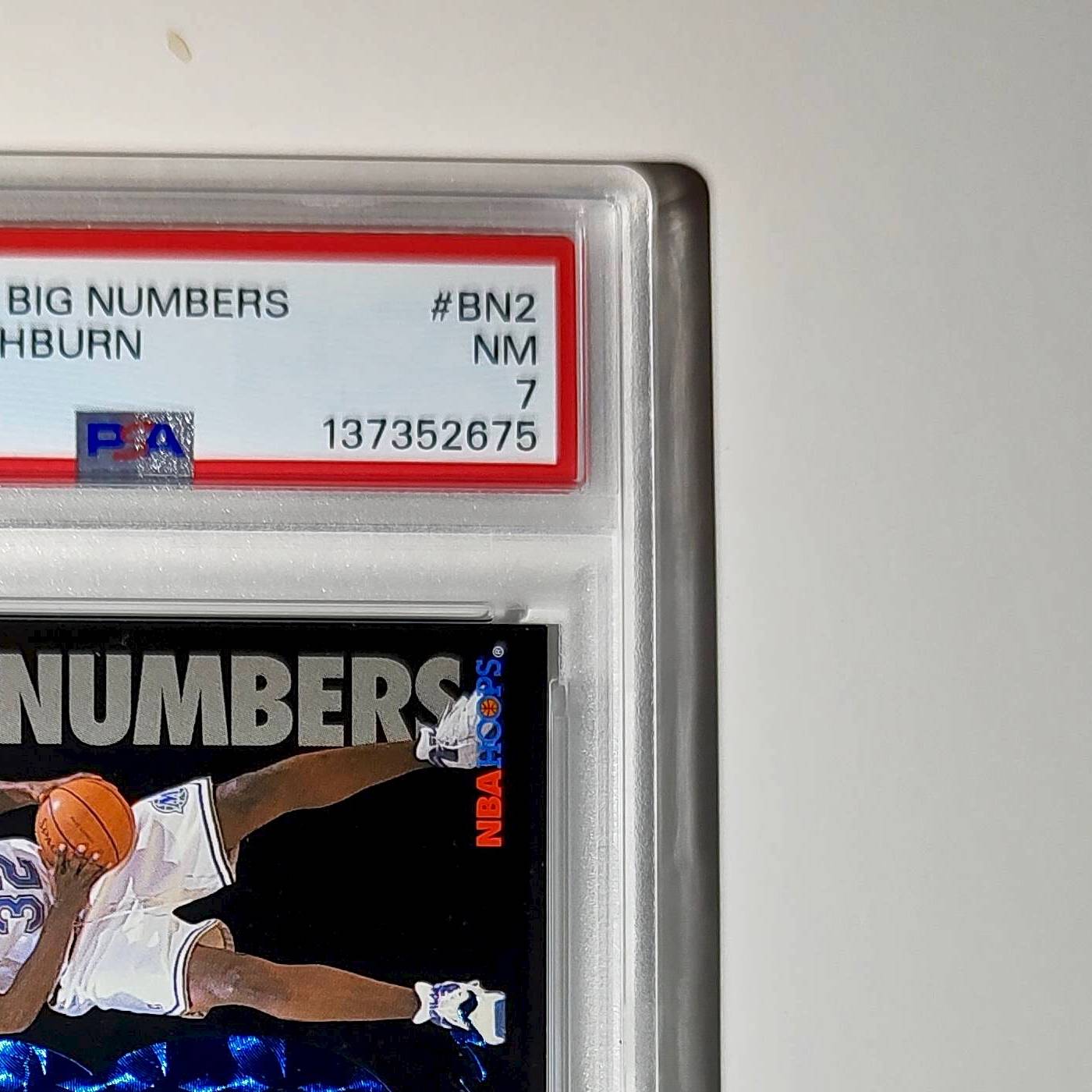 Jamal Mashburn 1994 NBA Hoops Big Numbers #BN2 Rainbow PSA 7 NM