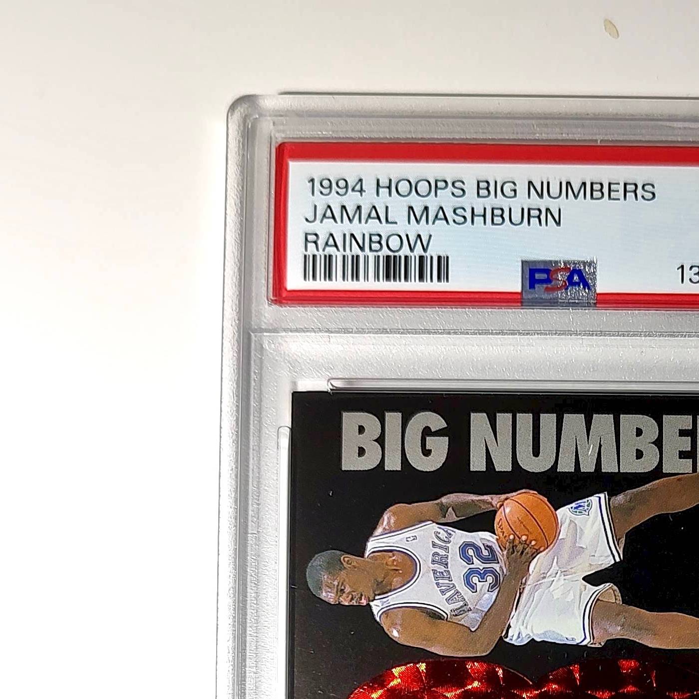 Jamal Mashburn 1994 NBA Hoops Big Numbers #BN2 Rainbow PSA 7 NM