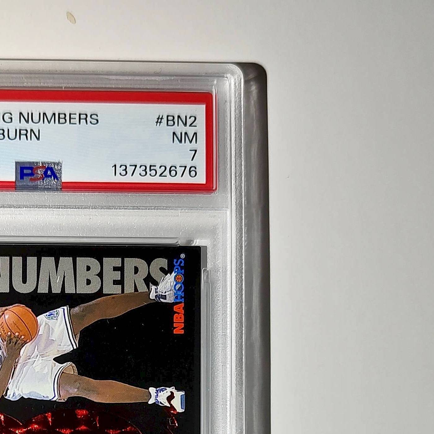 Jamal Mashburn 1994 NBA Hoops Big Numbers #BN2 Rainbow PSA 7 NM