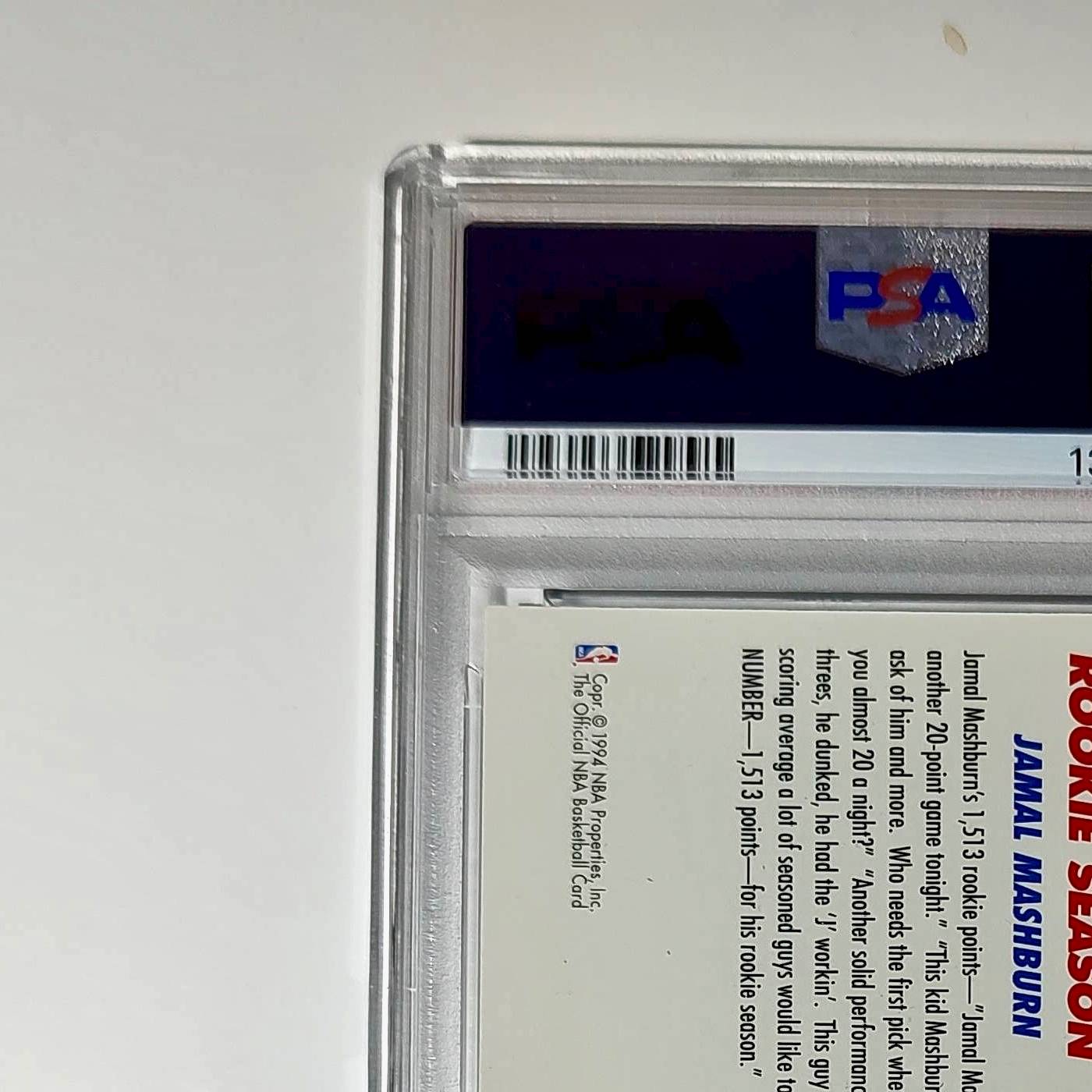 Jamal Mashburn 1994 NBA Hoops Big Numbers #BN2 Rainbow PSA 7 NM
