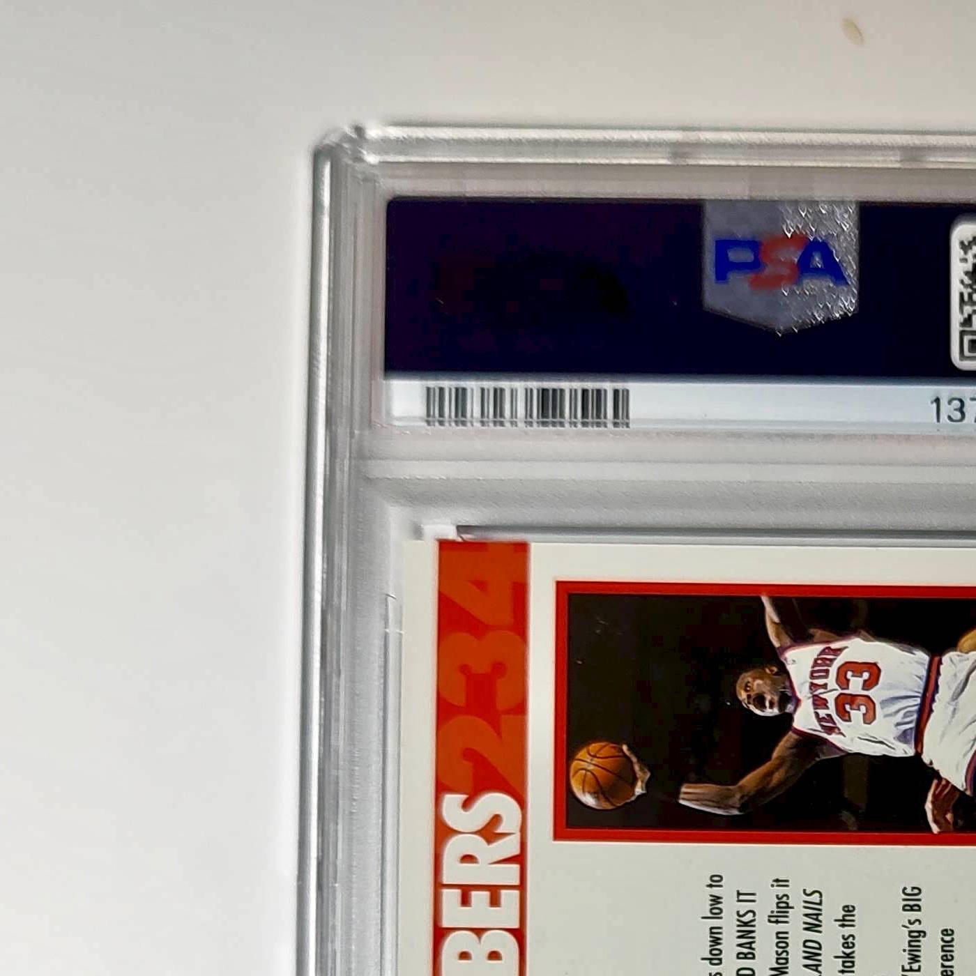 Patrick Ewing 1994 NBA Hoops Big Numbers #BN4 Rainbow PSA 8 NM-MT