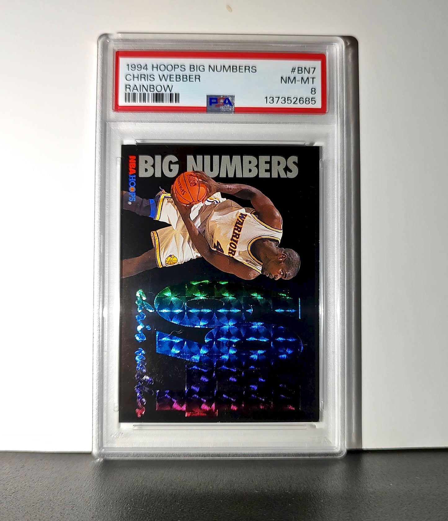 Chris Webber 1994 NBA Hoops Big Numbers #BN7 Rainbow PSA 8 NM-MT