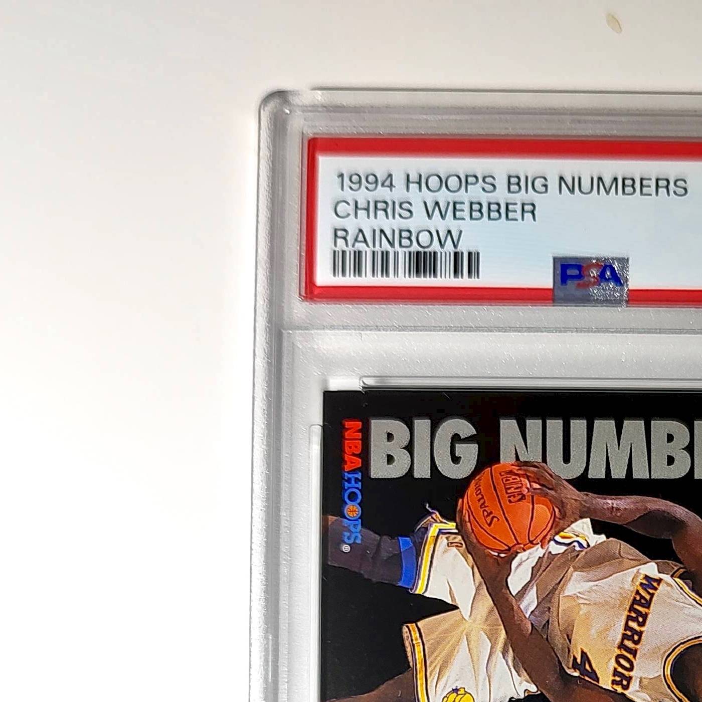 Chris Webber 1994 NBA Hoops Big Numbers #BN7 Rainbow PSA 8 NM-MT