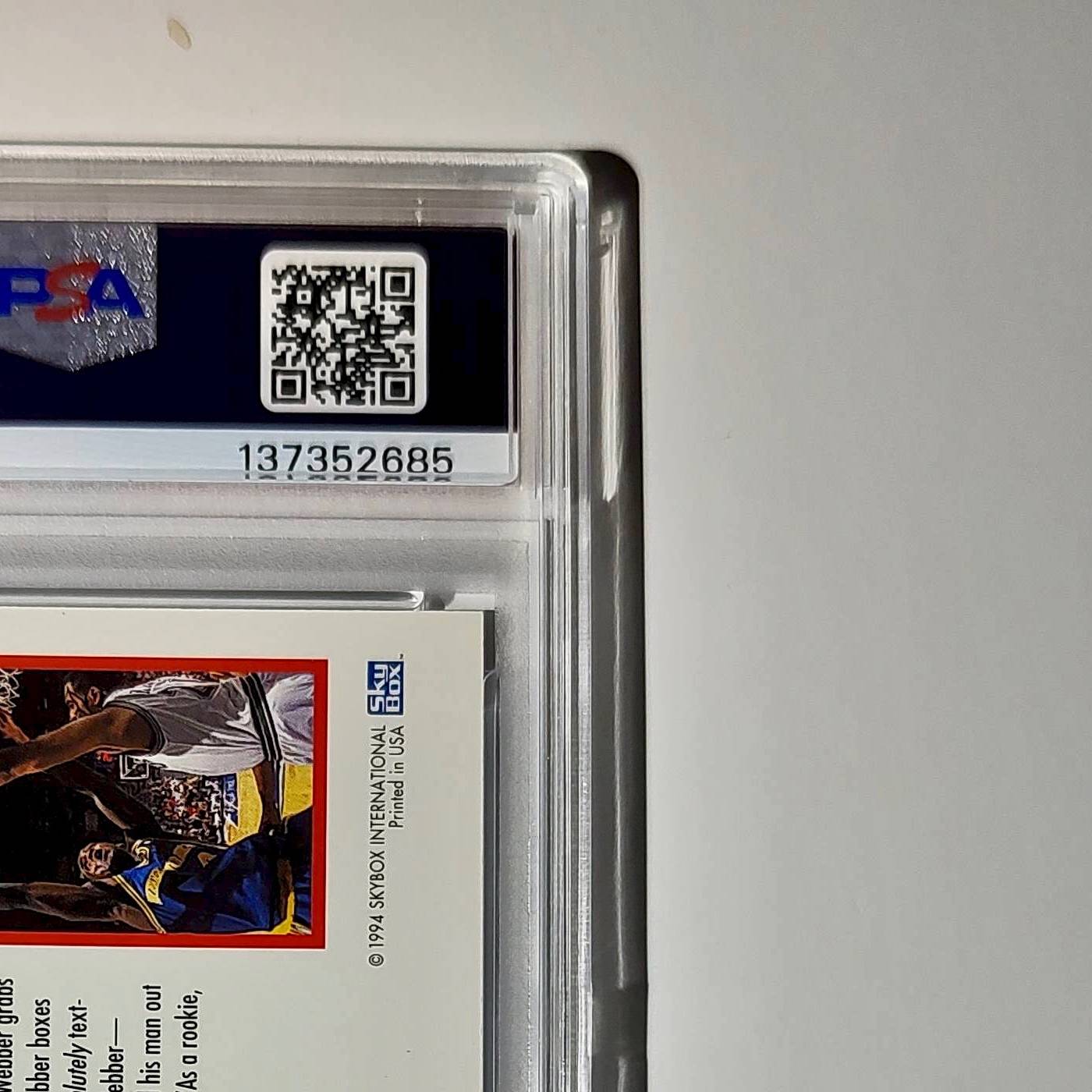 Chris Webber 1994 NBA Hoops Big Numbers #BN7 Rainbow PSA 8 NM-MT
