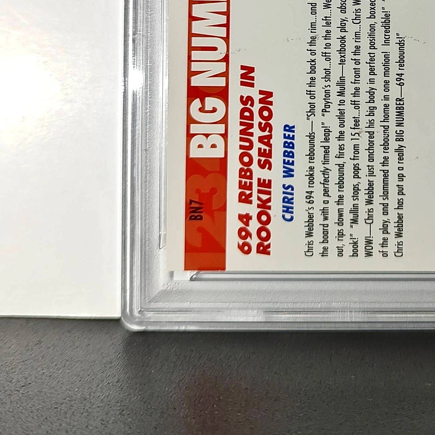 Chris Webber 1994 NBA Hoops Big Numbers #BN7 Rainbow PSA 8 NM-MT