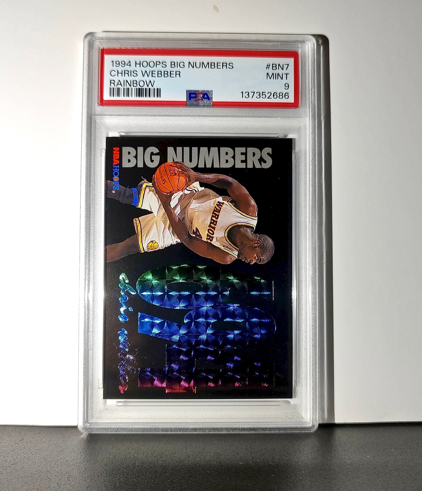 Chris Webber 1994 NBA Hoops Big Numbers #BN7 Rainbow PSA 9 Mint