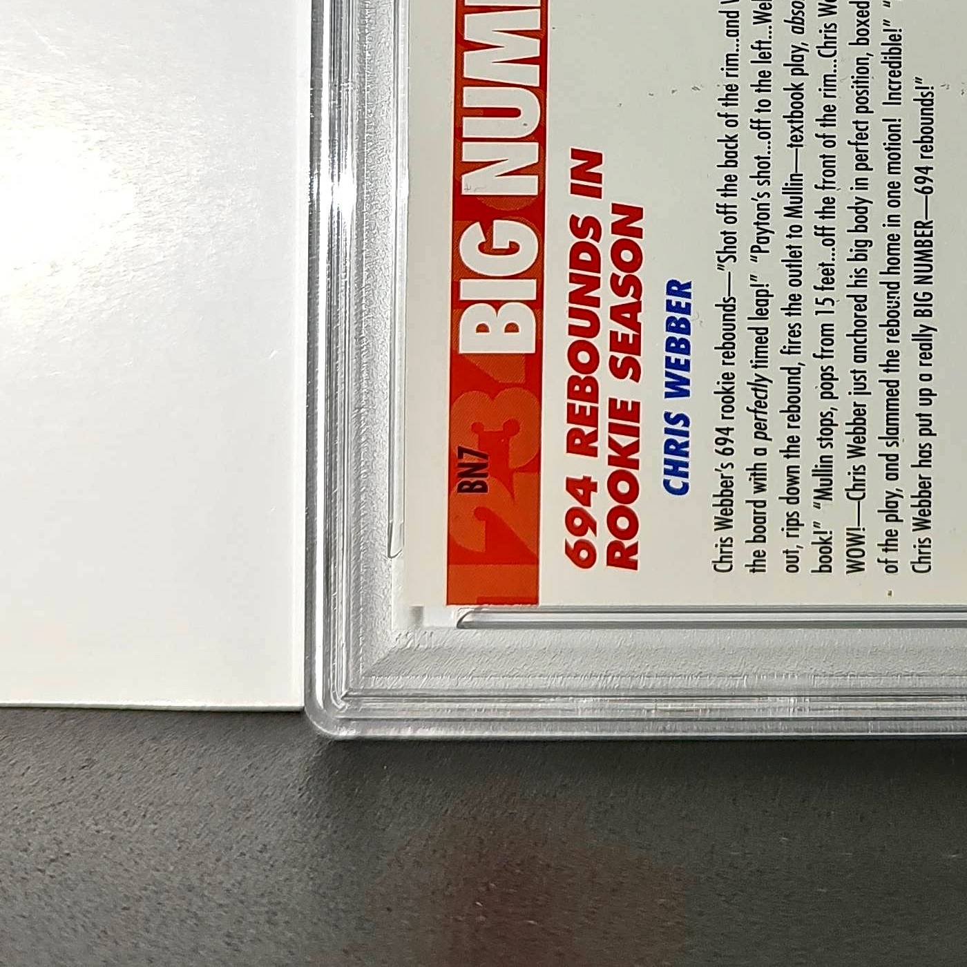 Chris Webber 1994 NBA Hoops Big Numbers #BN7 Rainbow PSA 9 Mint