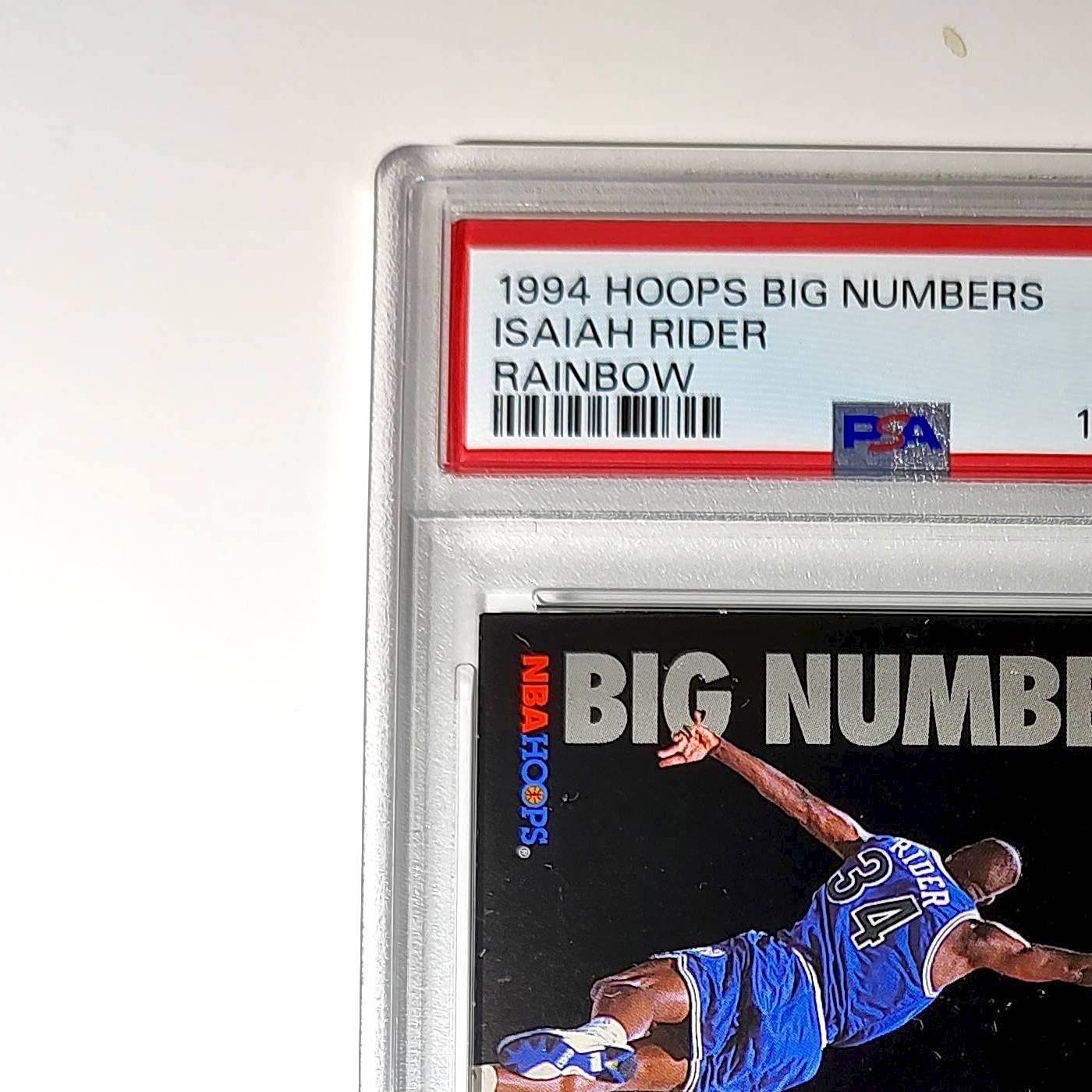 Isaiah Rider 1994 NBA Hoops Big Numbers #BN10 Rainbow PSA 8 NM-MT