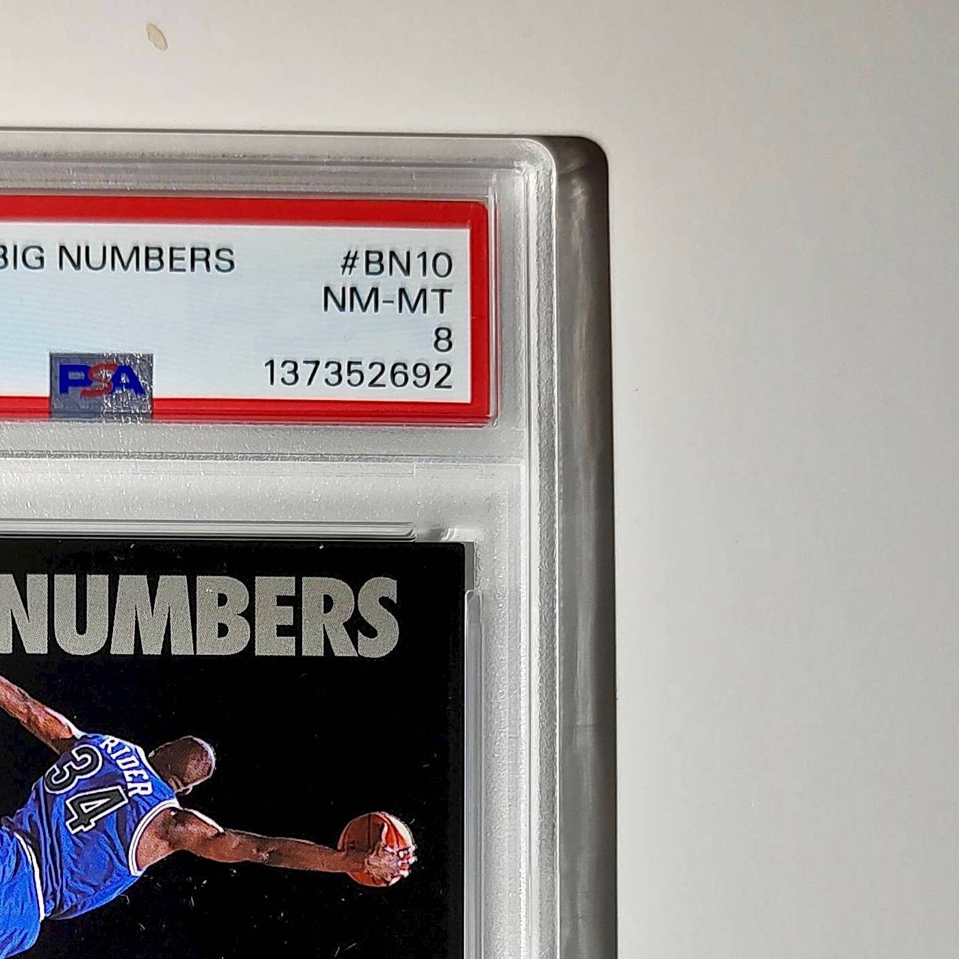 Isaiah Rider 1994 NBA Hoops Big Numbers #BN10 Rainbow PSA 8 NM-MT