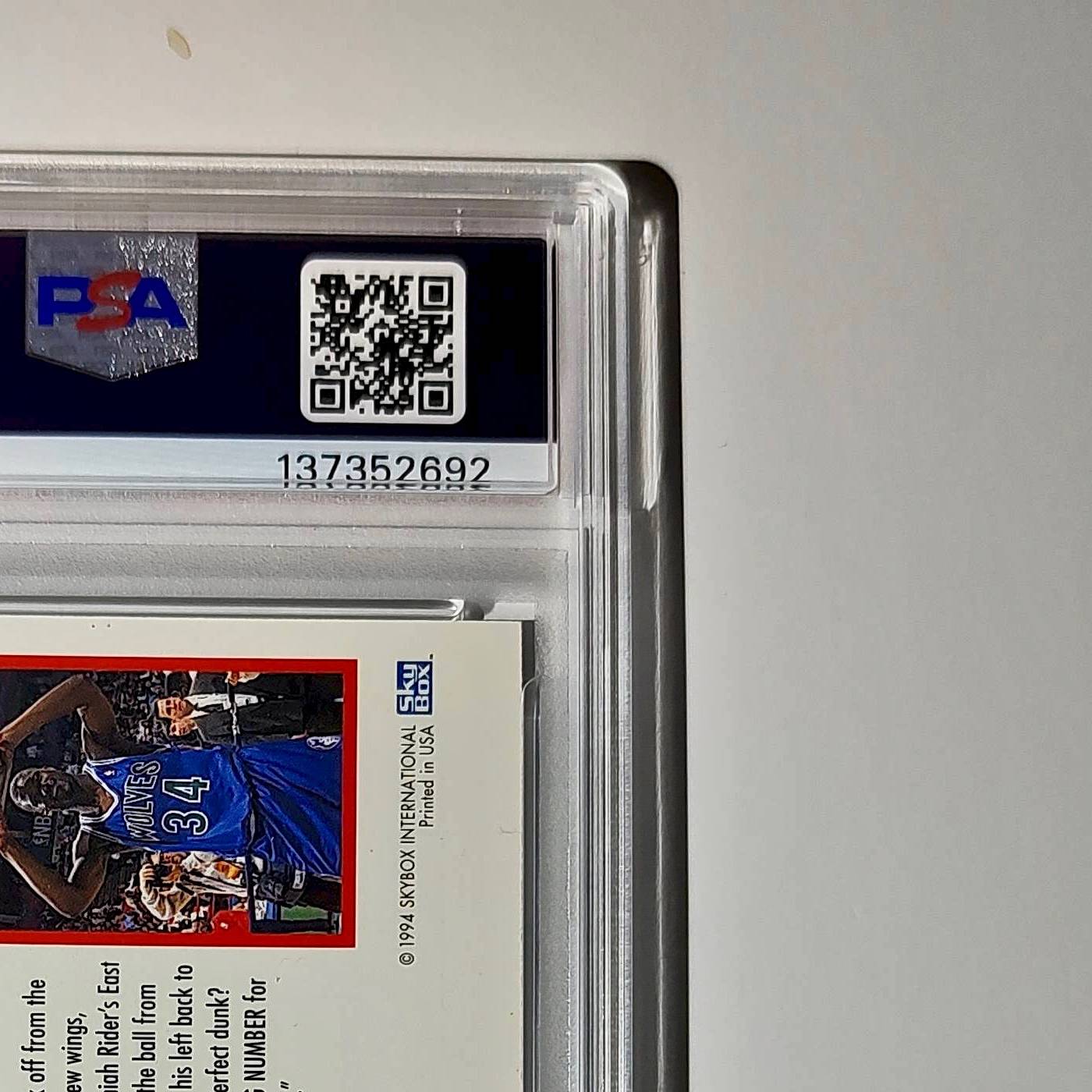 Isaiah Rider 1994 NBA Hoops Big Numbers #BN10 Rainbow PSA 8 NM-MT