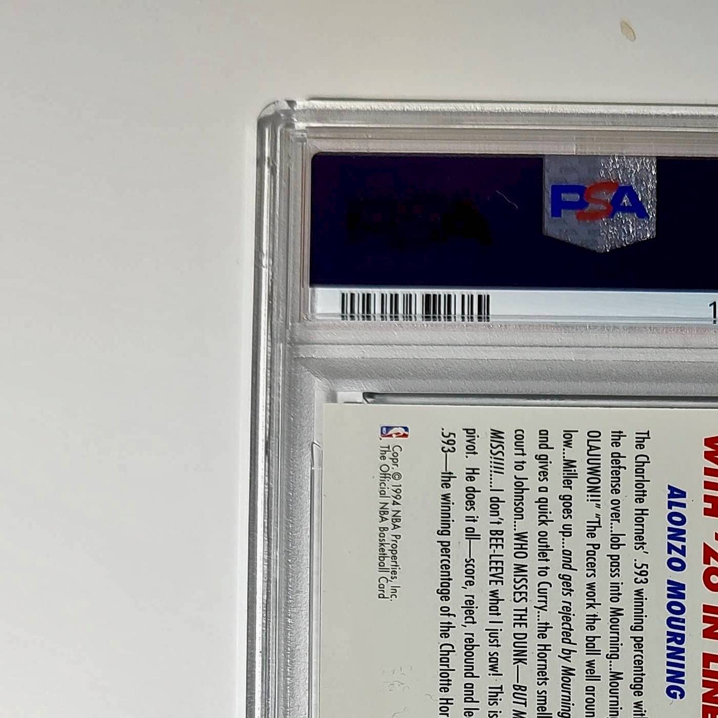 Alonzo Mourning 1994 NBA Hoops Big Numbers #BN11 Rainbow PSA 7 NM