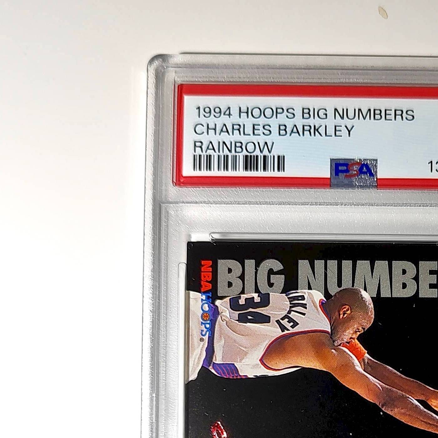Charles Barkley 1994 NBA Hoops Big Numbers #BN12 Rainbow PSA 8 NM-MT