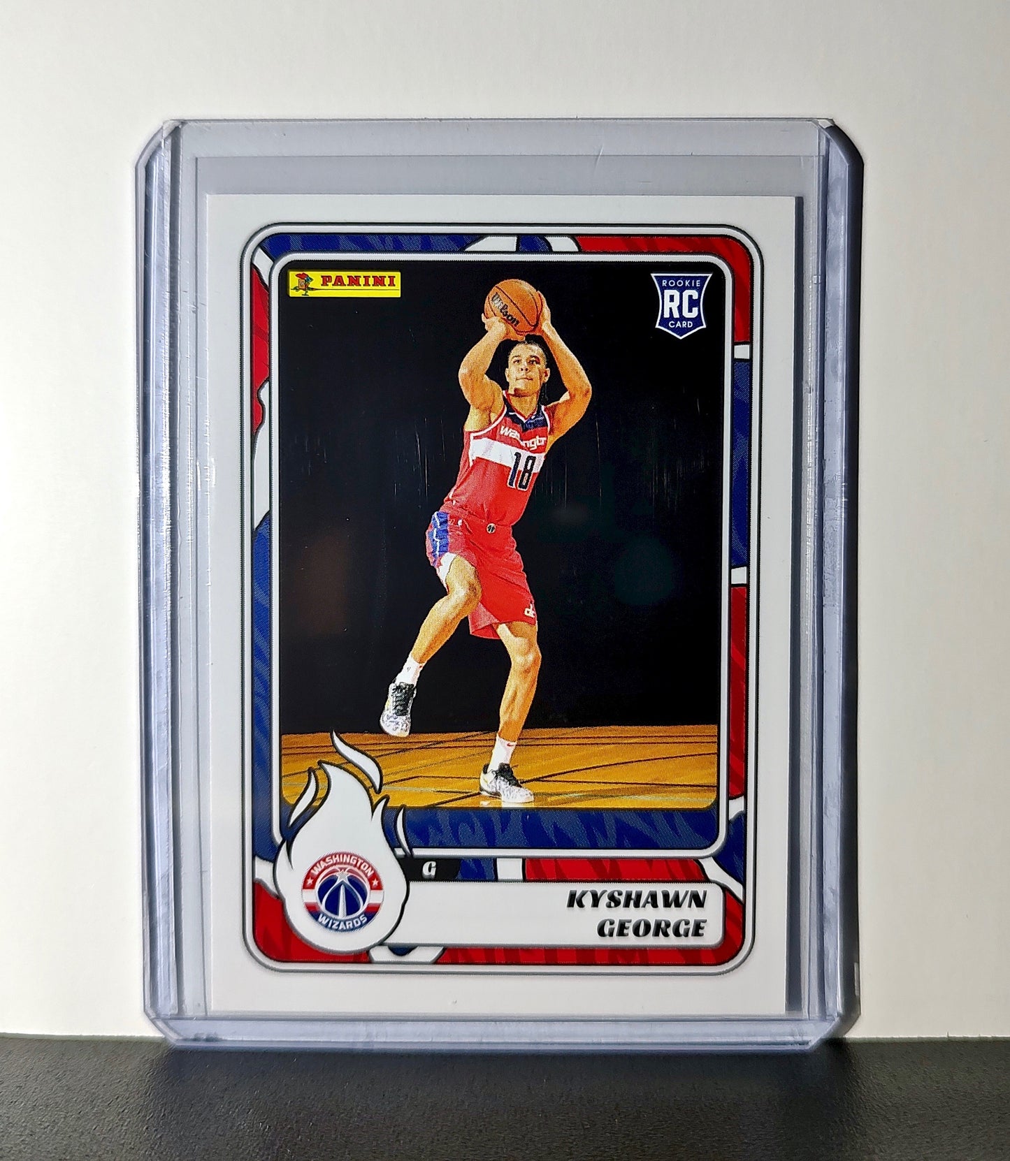 Kyshawn George Rookie 2024-25 Panini NBA #86 Sticker Card Washington Wizards