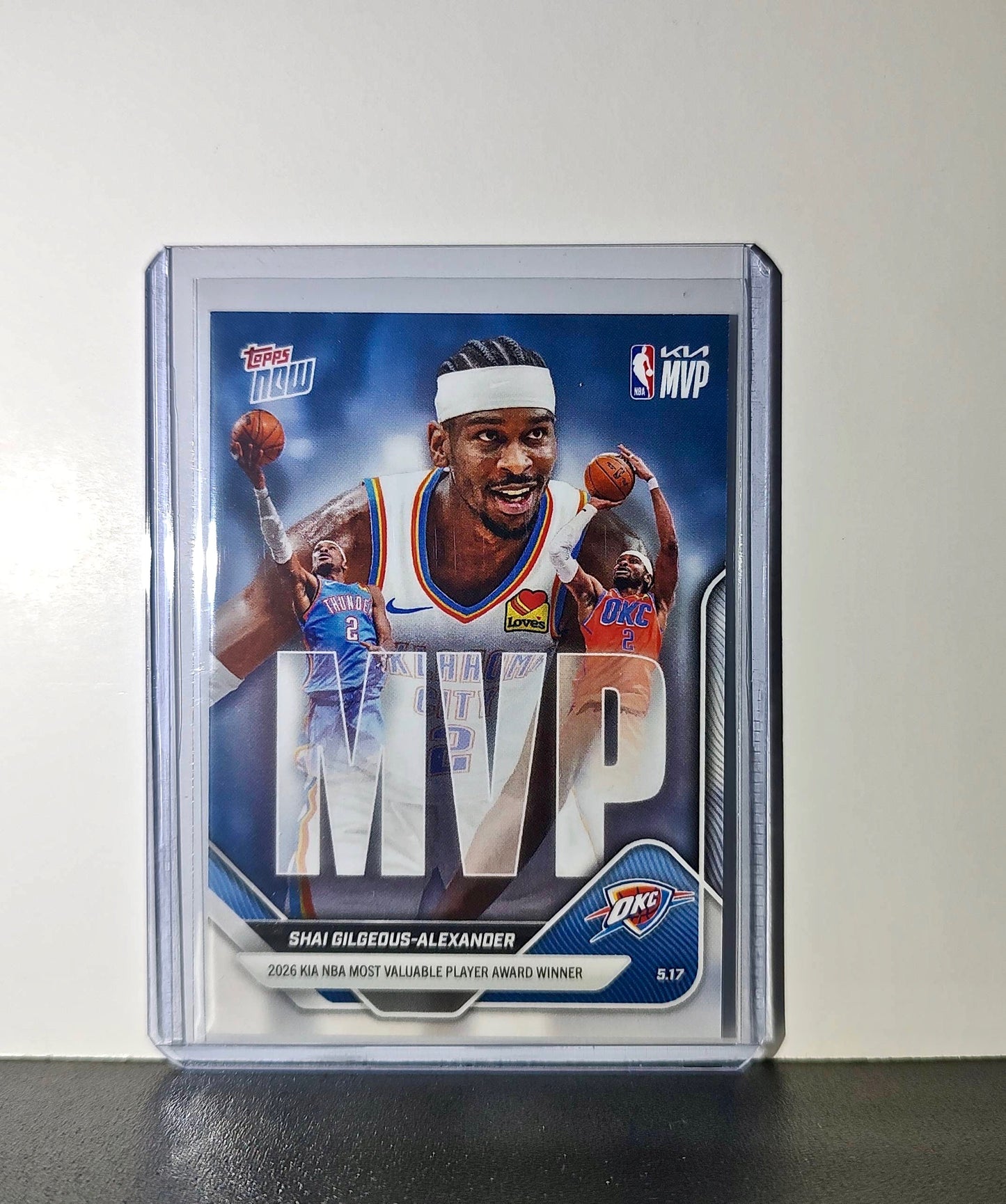 Shai Gilgeous-Alexander 2025-26 Topps Now MVPA Most Valuable Player Card Oklahoma City Thunder
