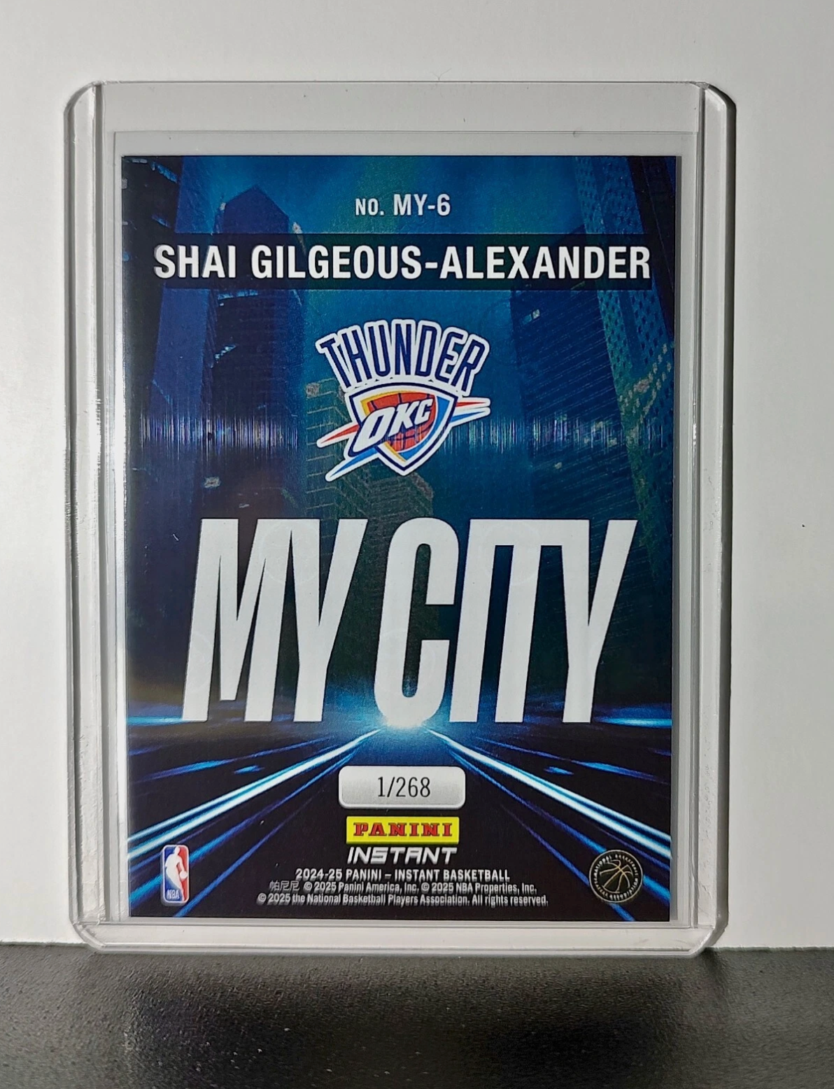 Shai Gilgeous-Alexander 2024-25 Panini MyCity NBA #6 Card Thunder 1/268
