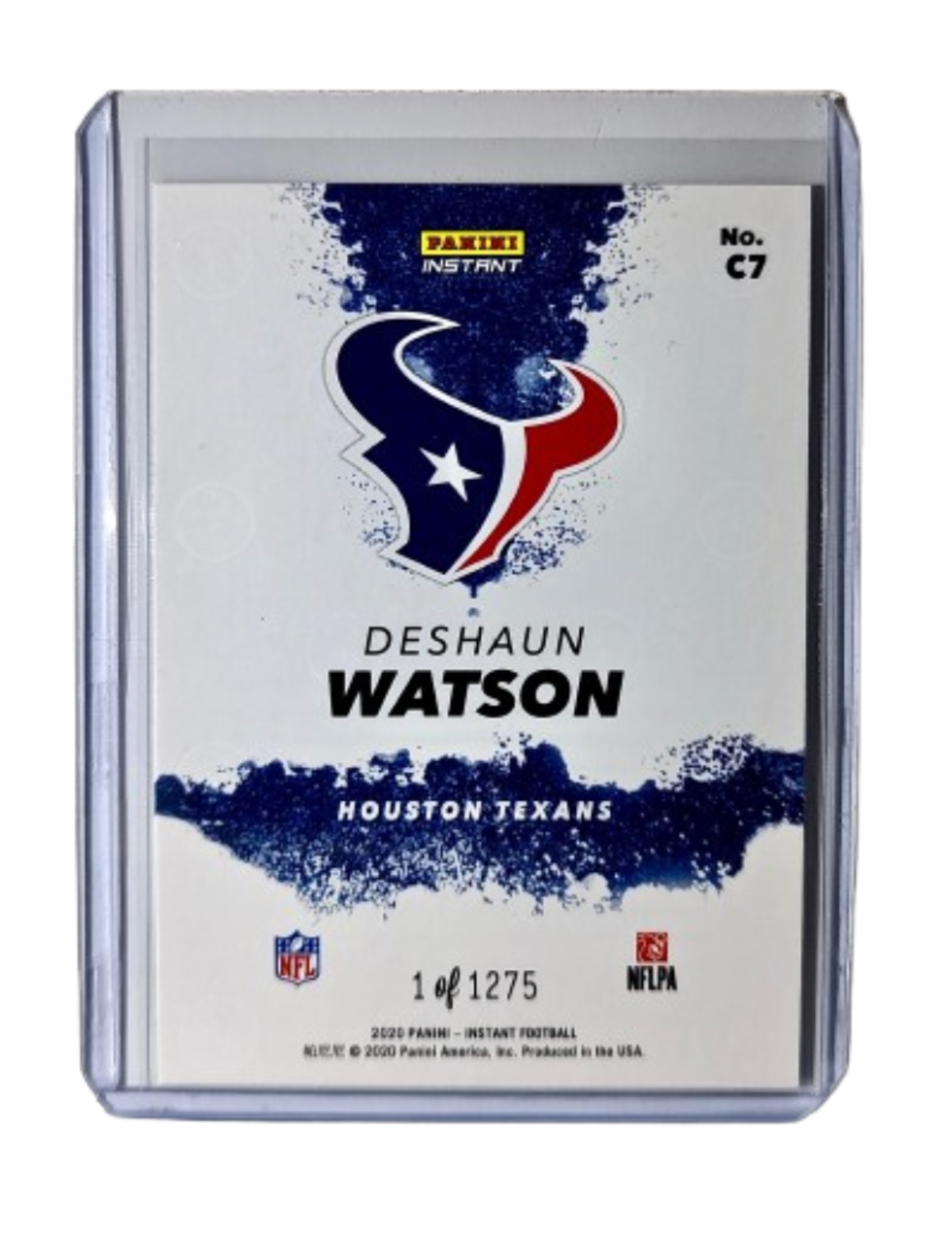 Deshaun Watson 2020 Panini NFL Instant My City #7 Football Card 1 of 1275
